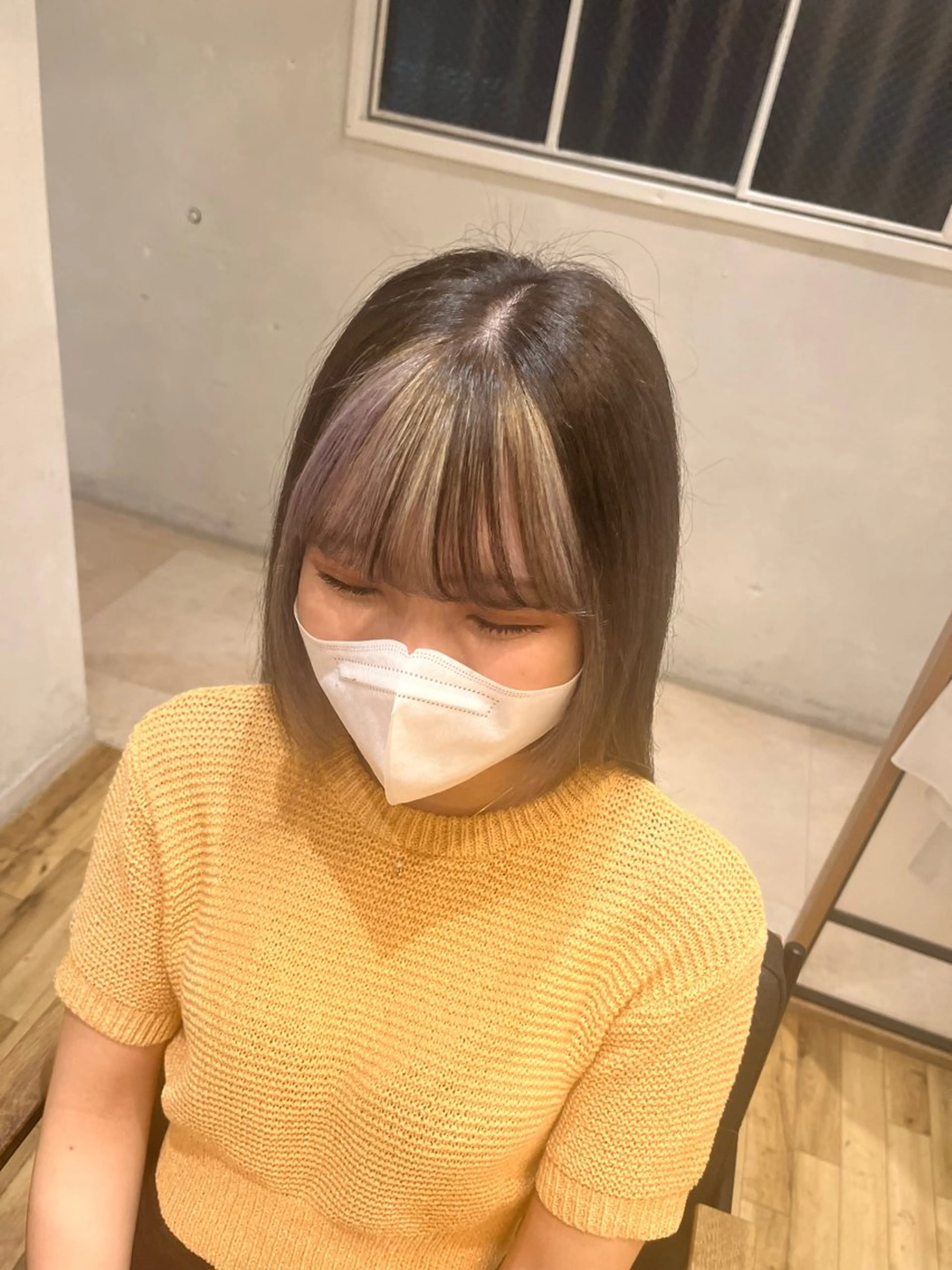 セミロング カラー インナーカラー ヘアカラー 🟦メンズ特化🟦 たかしま　あさひのヘアスタイル