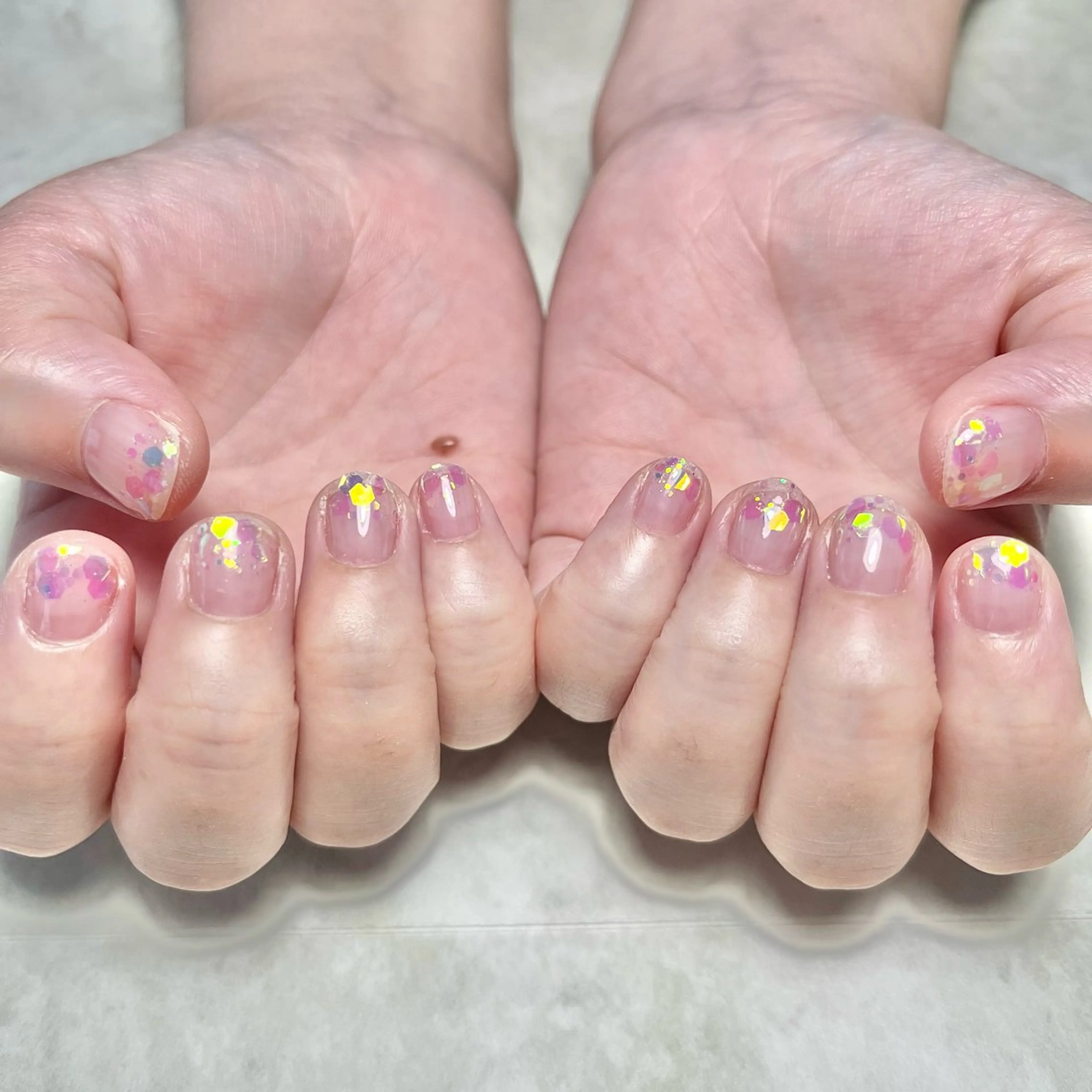 ネイル グラデーション ラメ(グリッター) ラメグラデーション Spricoloré ／harunaのネイルデザイン