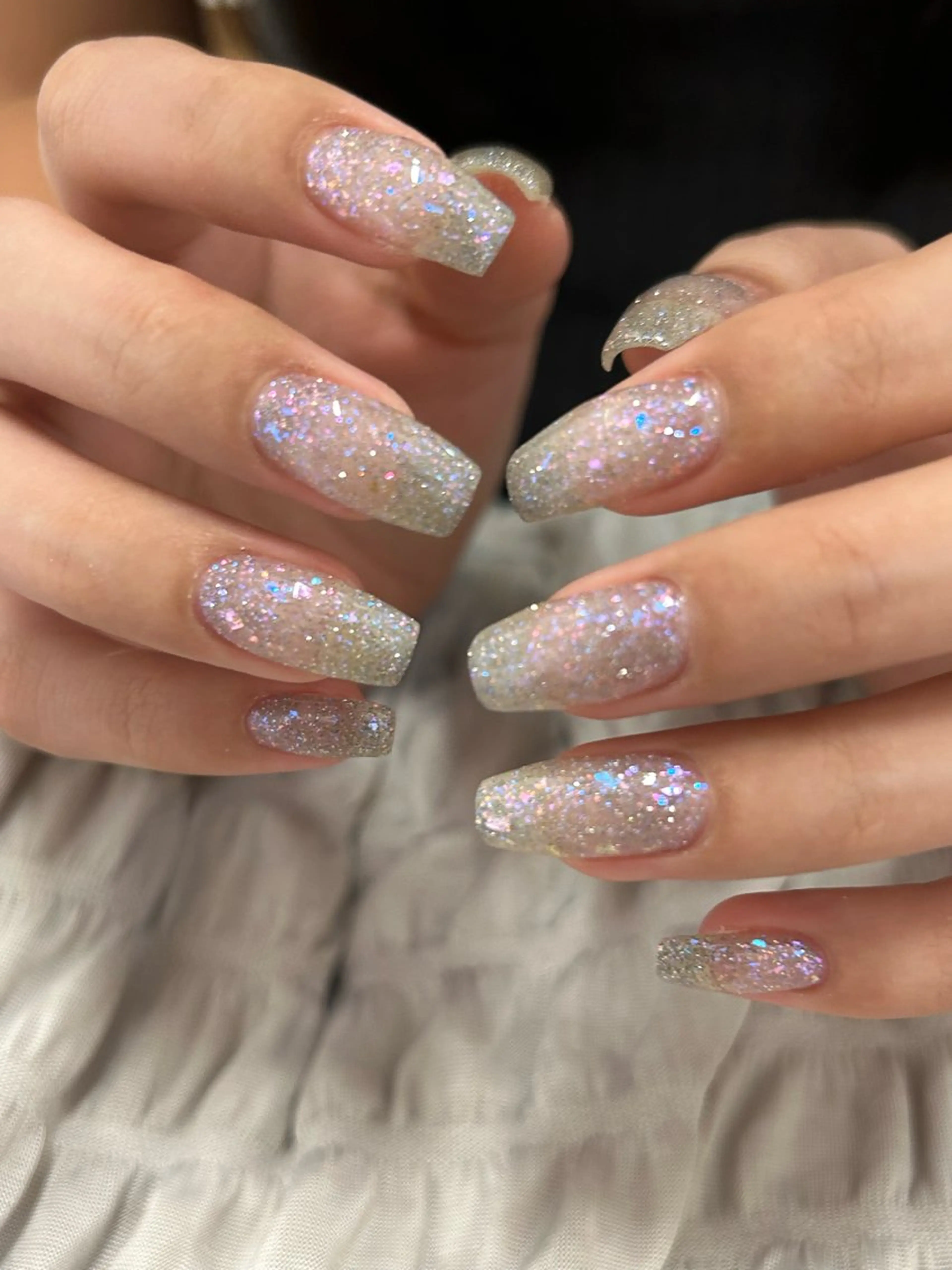 ネイル ラメ(グリッター) CELETA所属・えんどう るしあ🌱のネイルデザイン