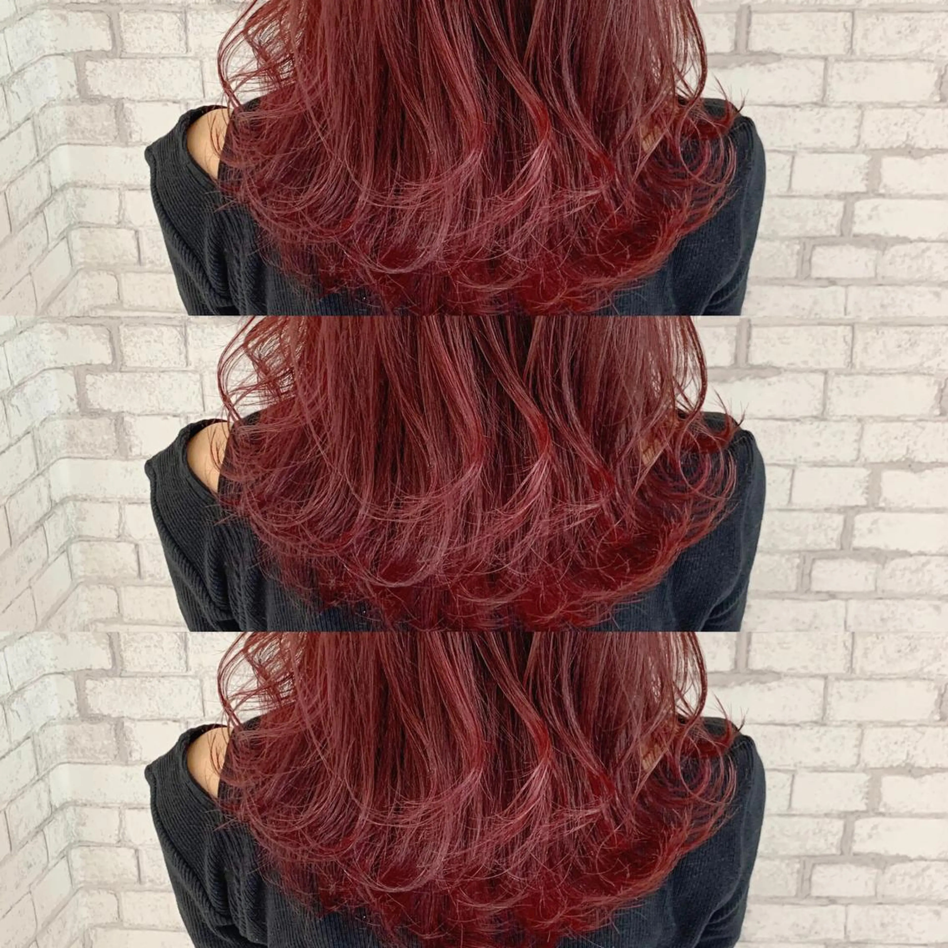 ミディアム カラー ブリーチ カシス 透明感カラー ピンクカラー 学生 赤み消しカラー /透明感カラー 上長のヘアスタイル