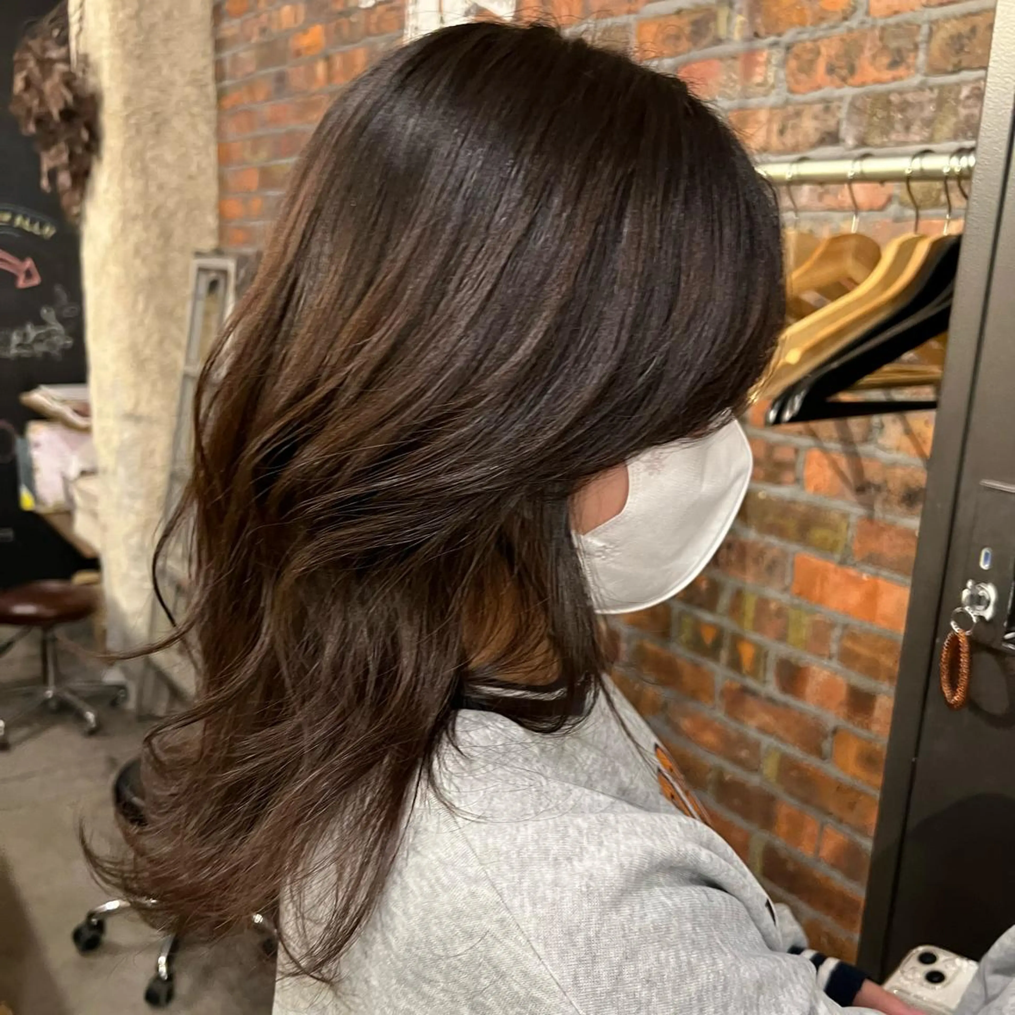 セミロング 顔まわりレイヤー 顔周りカット レイヤーカット Rino kanayama所属・Rino 金山 ／ 宮澤 萌のヘアスタイル