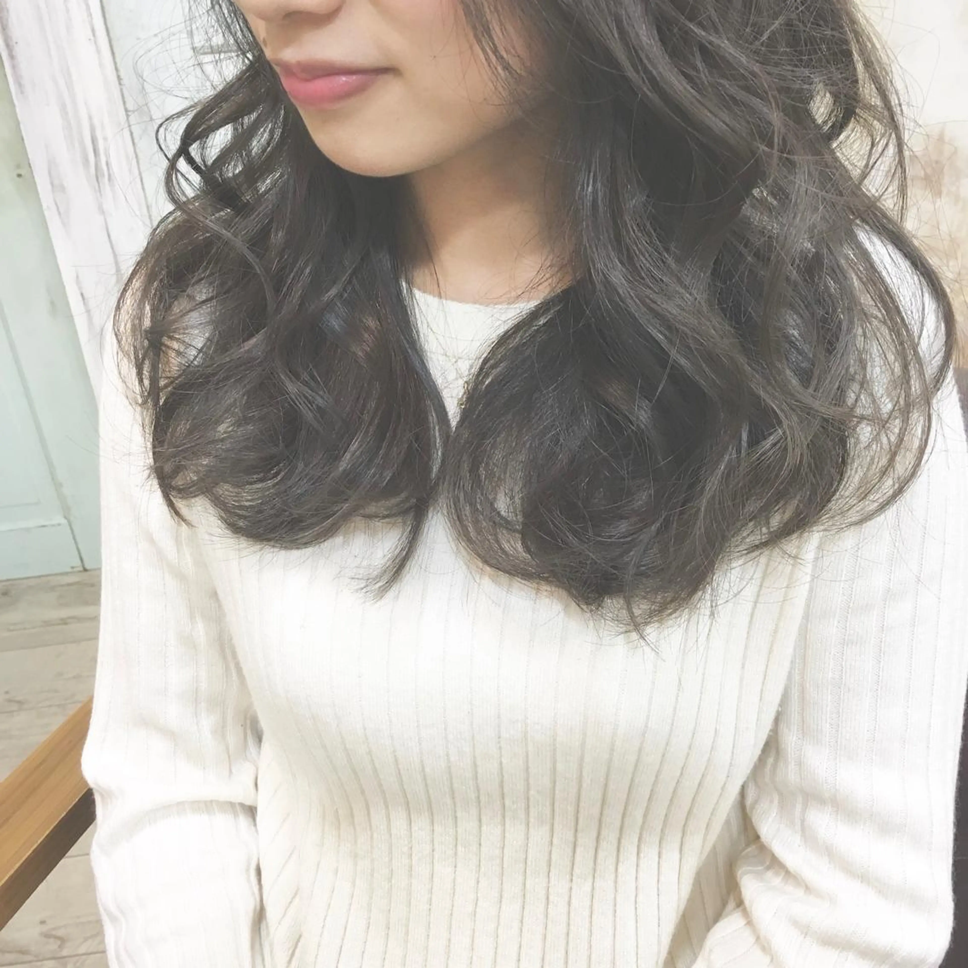 ロング カラー パーマ ヘアアレンジ ネイル マツエク・マツパ 透明感カラー グレージュ デート ◆感動口コミ/最小顔 理論カット◆森口 峻のヘアスタイル