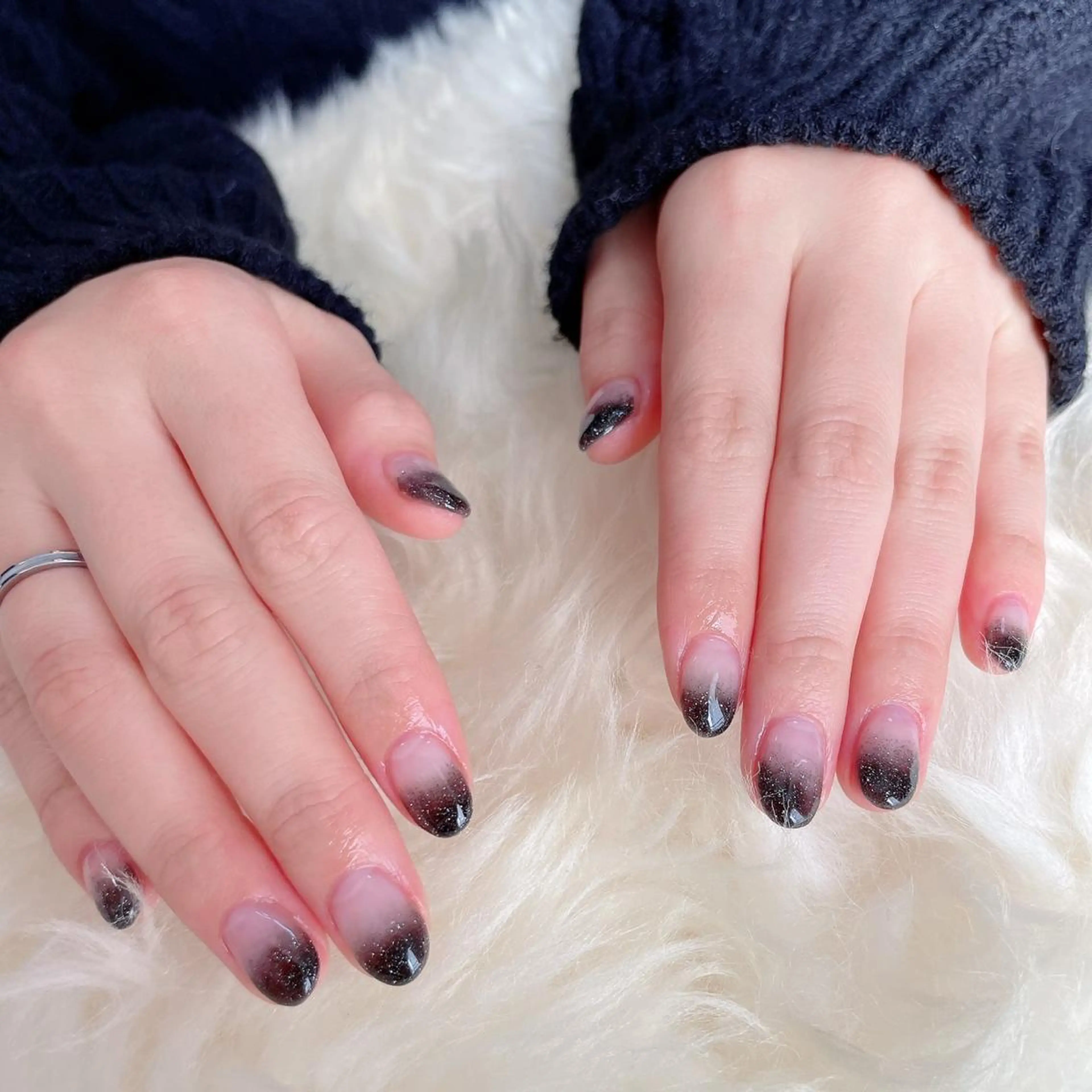 ミディアム ハンドネイル ハンドケア 💜MIYA nail川崎店のネイルデザイン