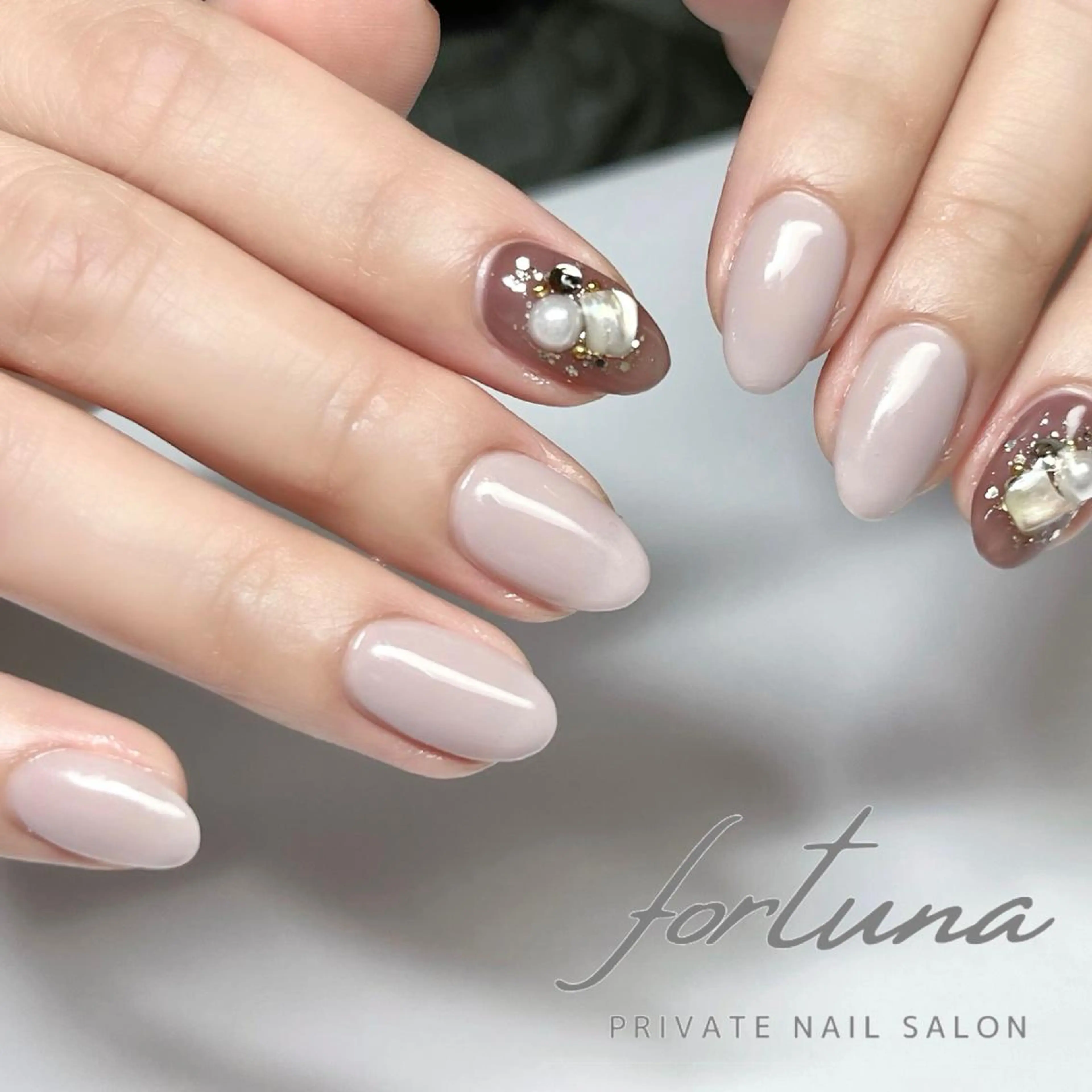 ネイル ワンカラーネイル シンプルネイル ハンドネイル fortuna 武藤裕美のネイルデザイン