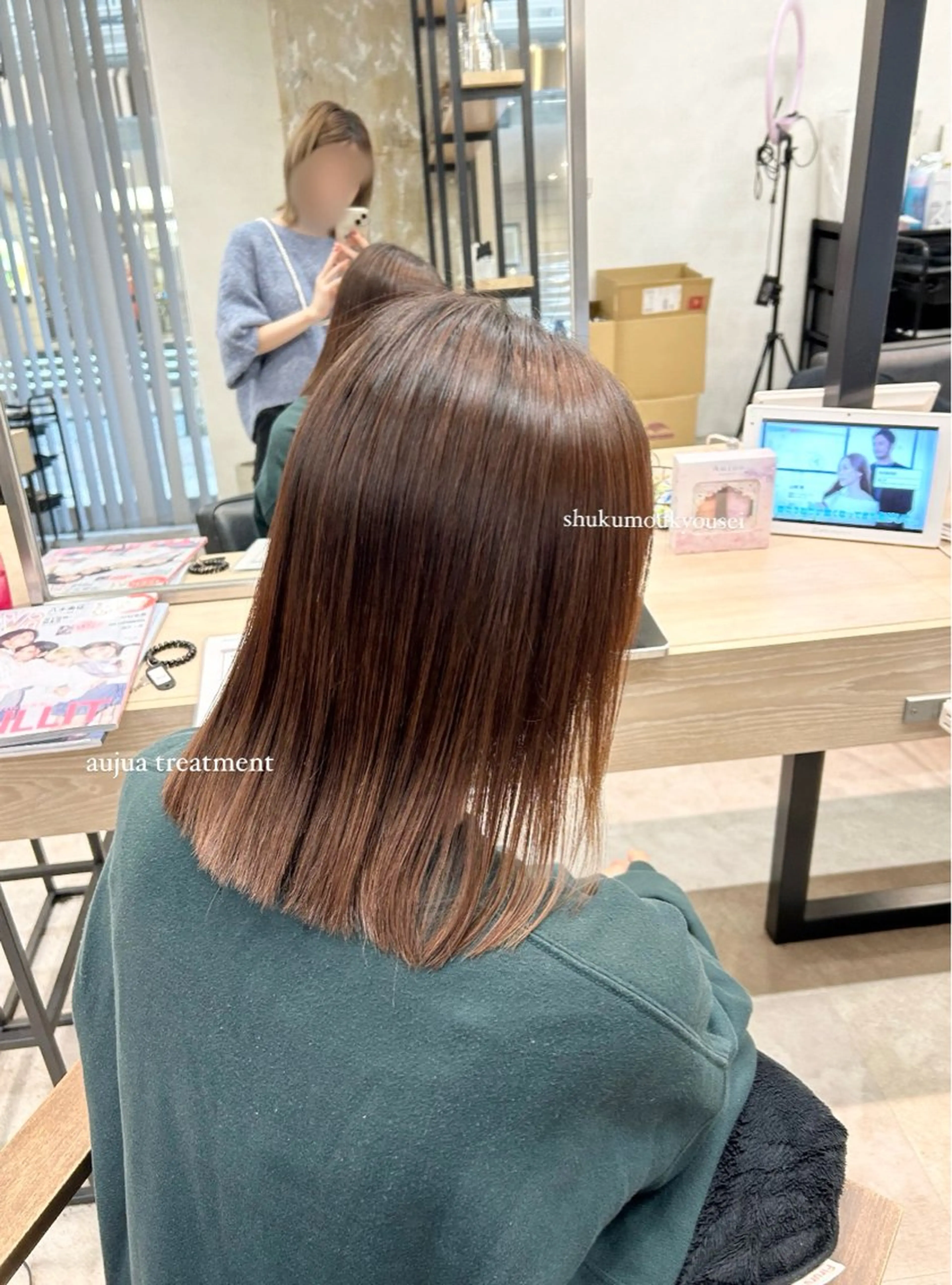 ミディアム rio￤ブラウン￤暗 髪￤縮毛矯正🌙のヘアスタイル