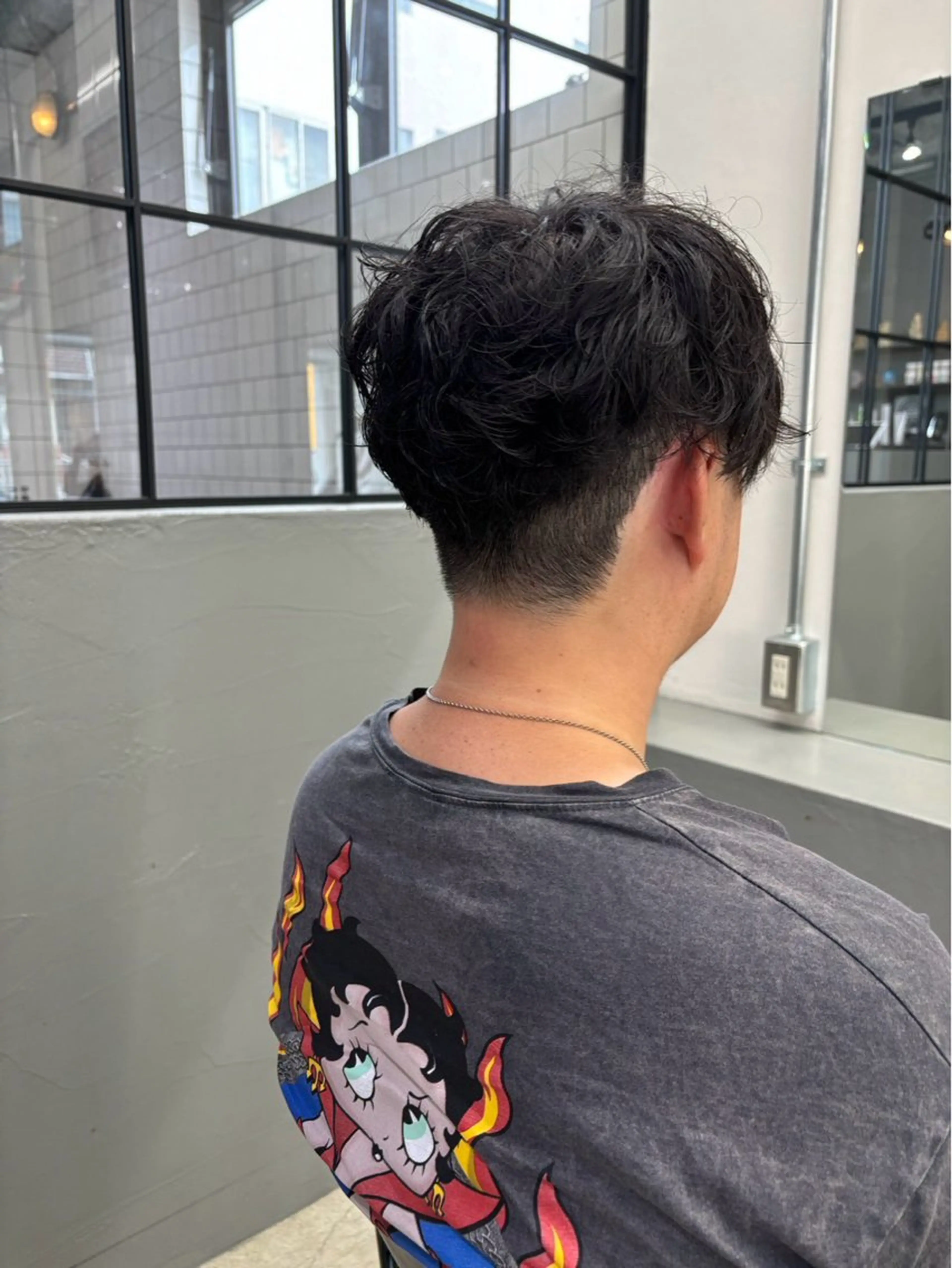 ショート パーマ メンズ カット パーマ メンズ専門サロン wokeのヘアスタイル