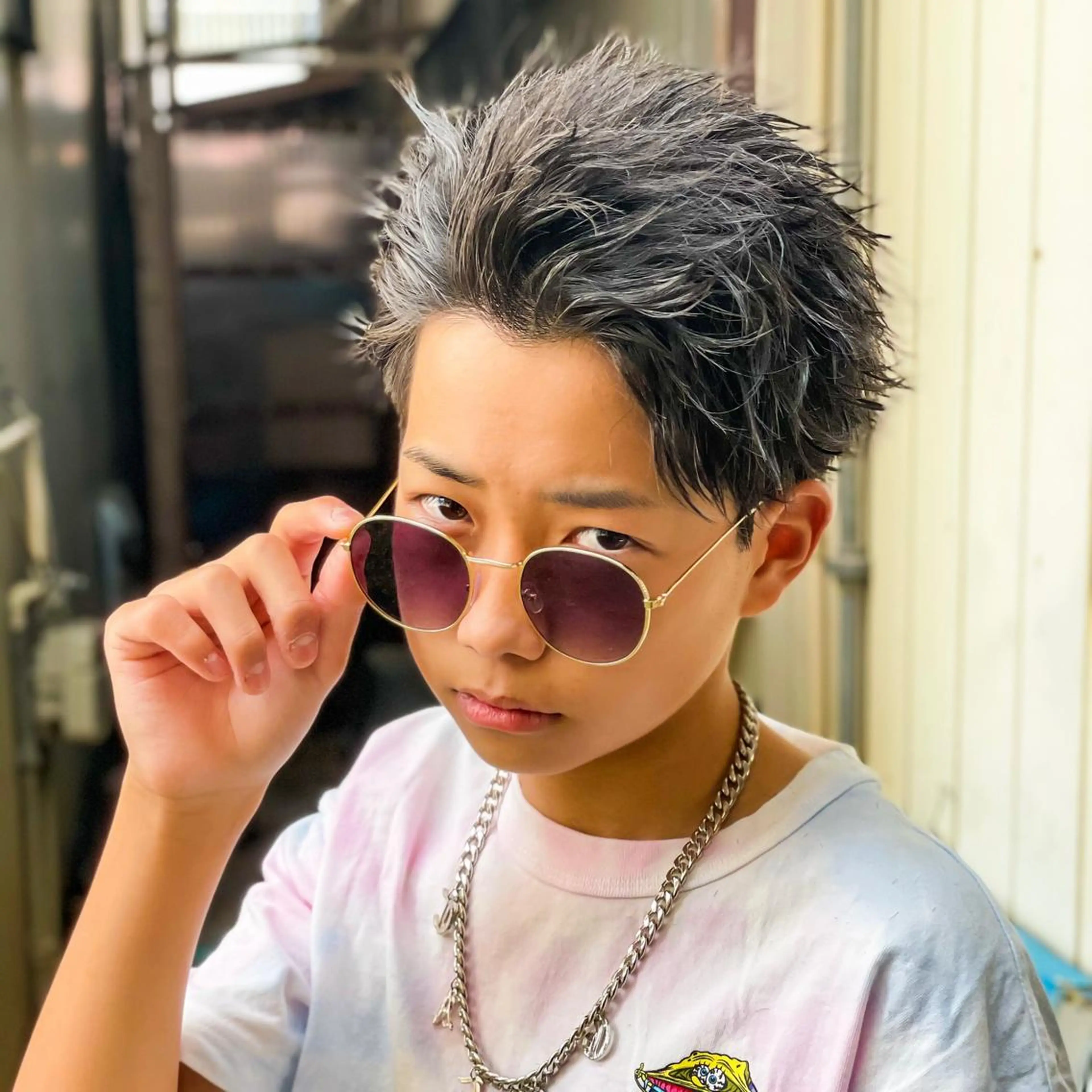 ショート カラー パーマ メンズ カット パーマ 🔥メンズ🔥かっこ いいが正義！代表柿崎のヘアスタイル