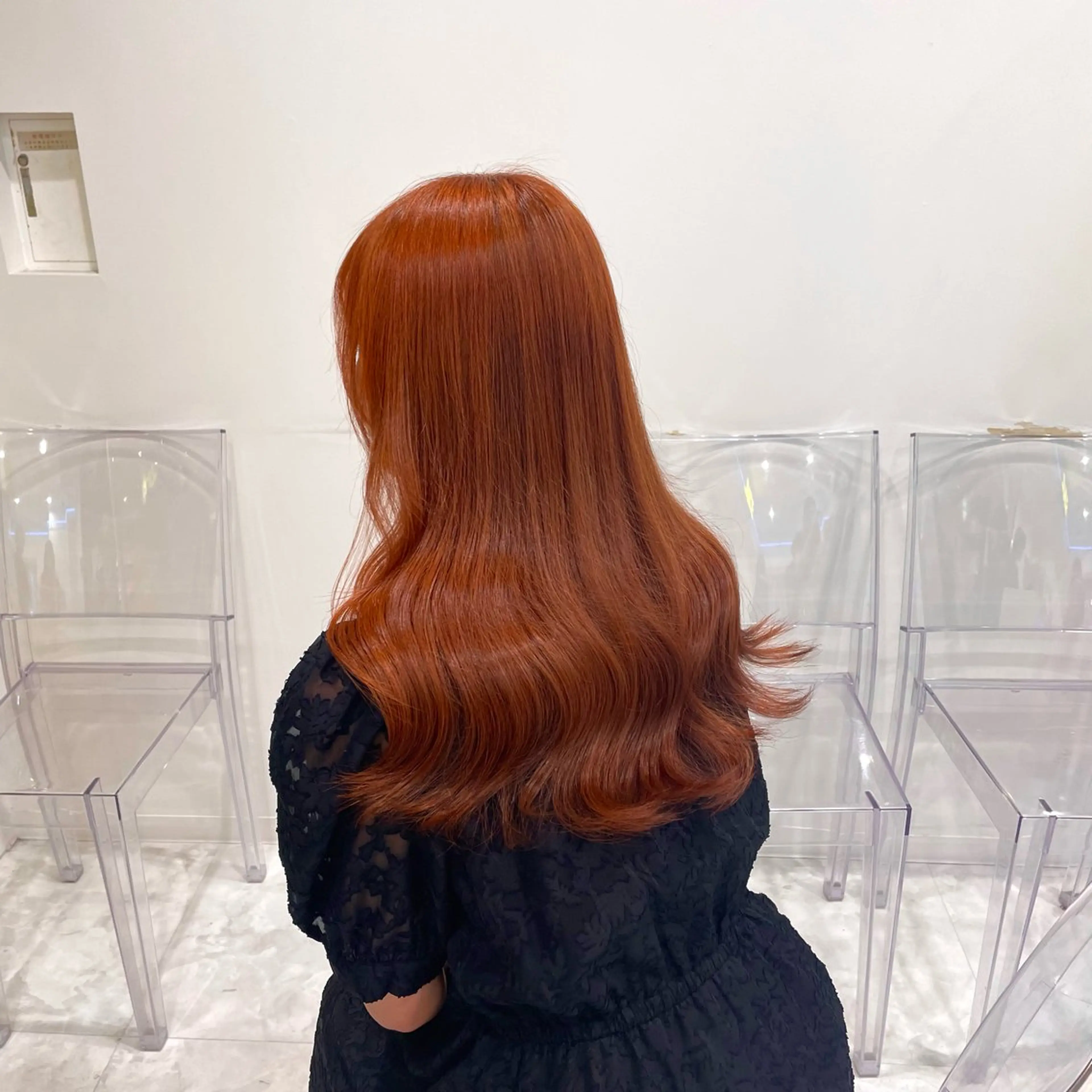 ロング カラー ヘアアレンジ ブリーチ ブラウンカラー ブリーチなしカラー オレンジ オレンジブラウン ❣️ブリーチなし暖色 ayu❣️のヘアスタイル