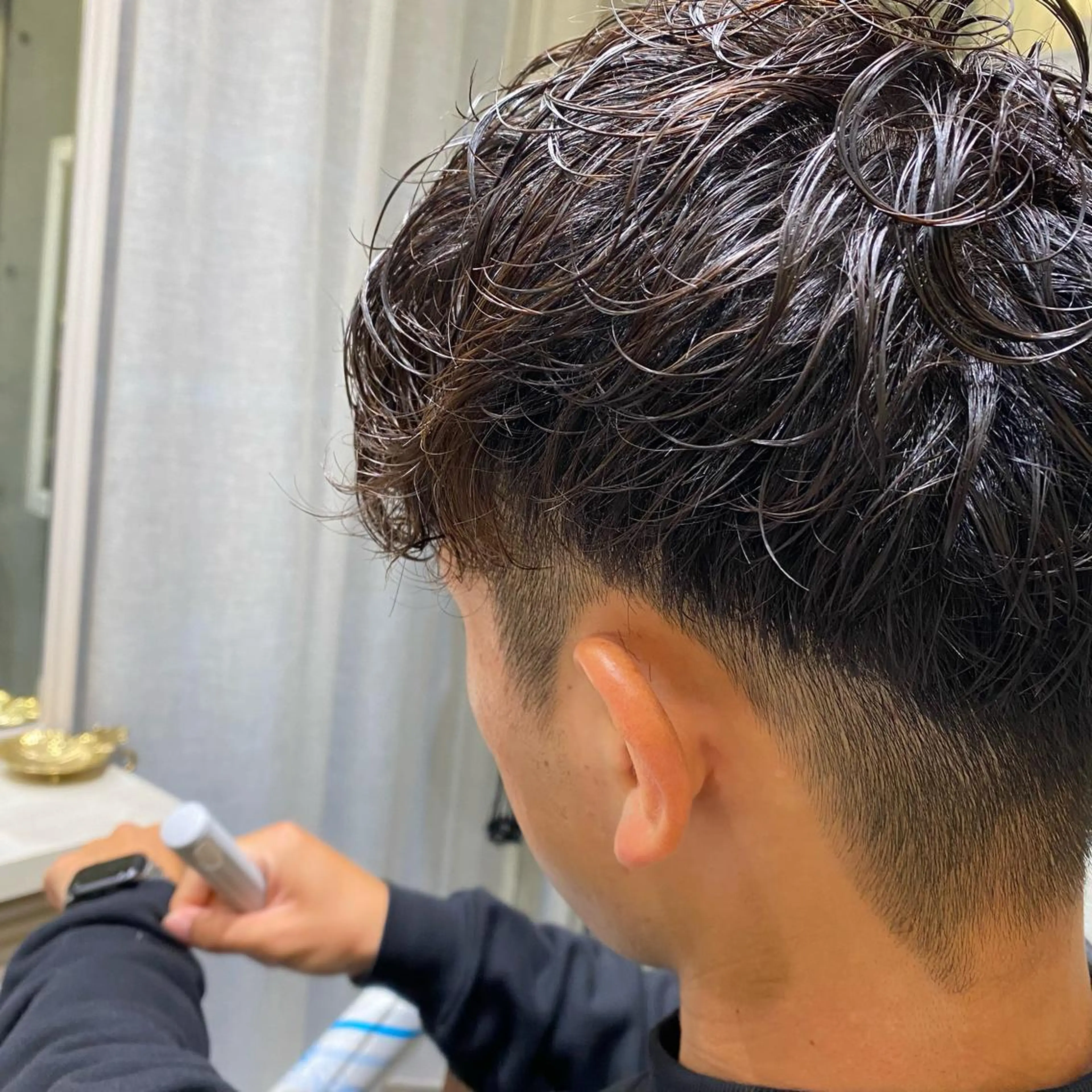 パーマ メンズ メンズパーマ 大久保 優香のヘアスタイル