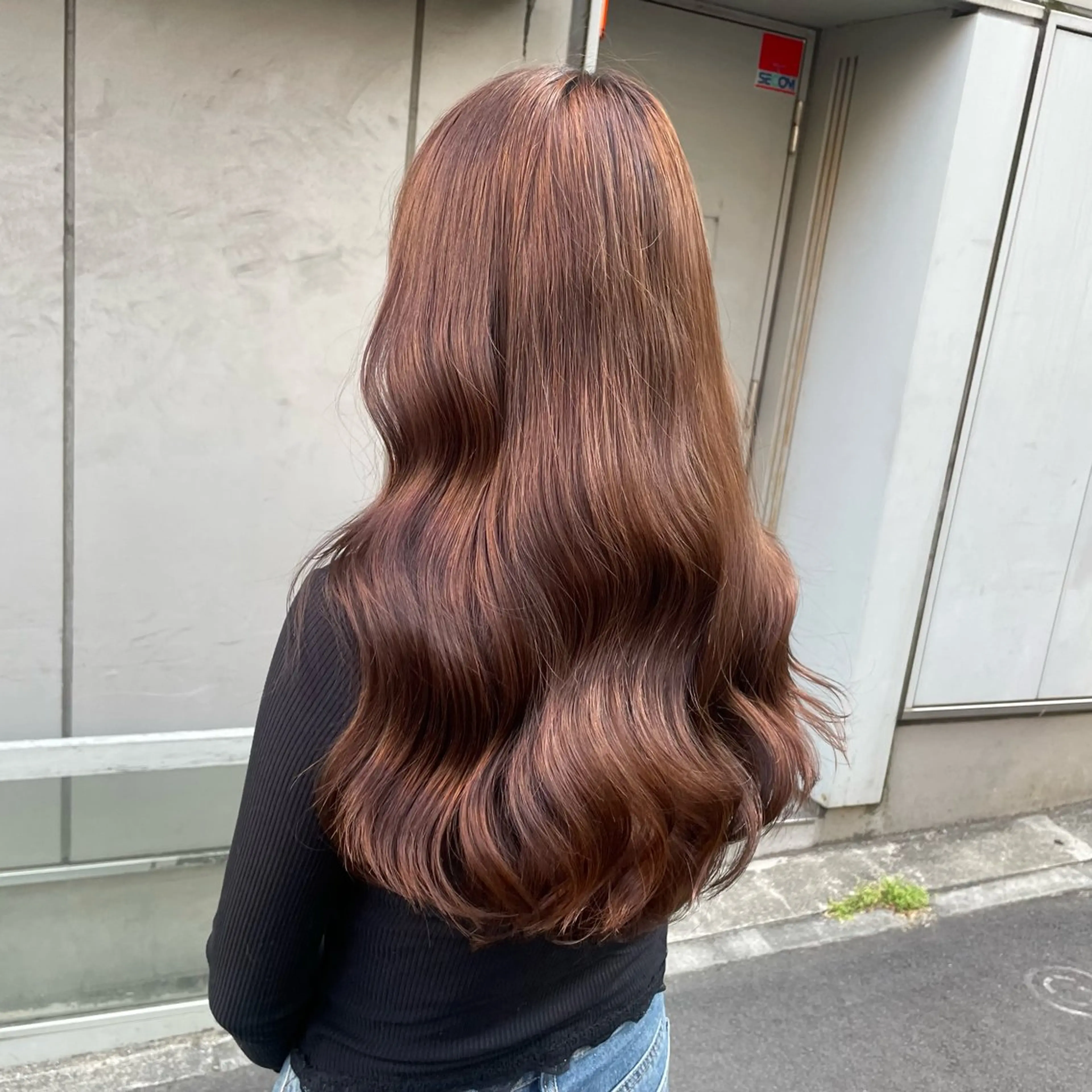 セミロング カラー ヘアカラー 大人っぽ♡上品な暖色 ♡ブリーチなし♡のヘアスタイル