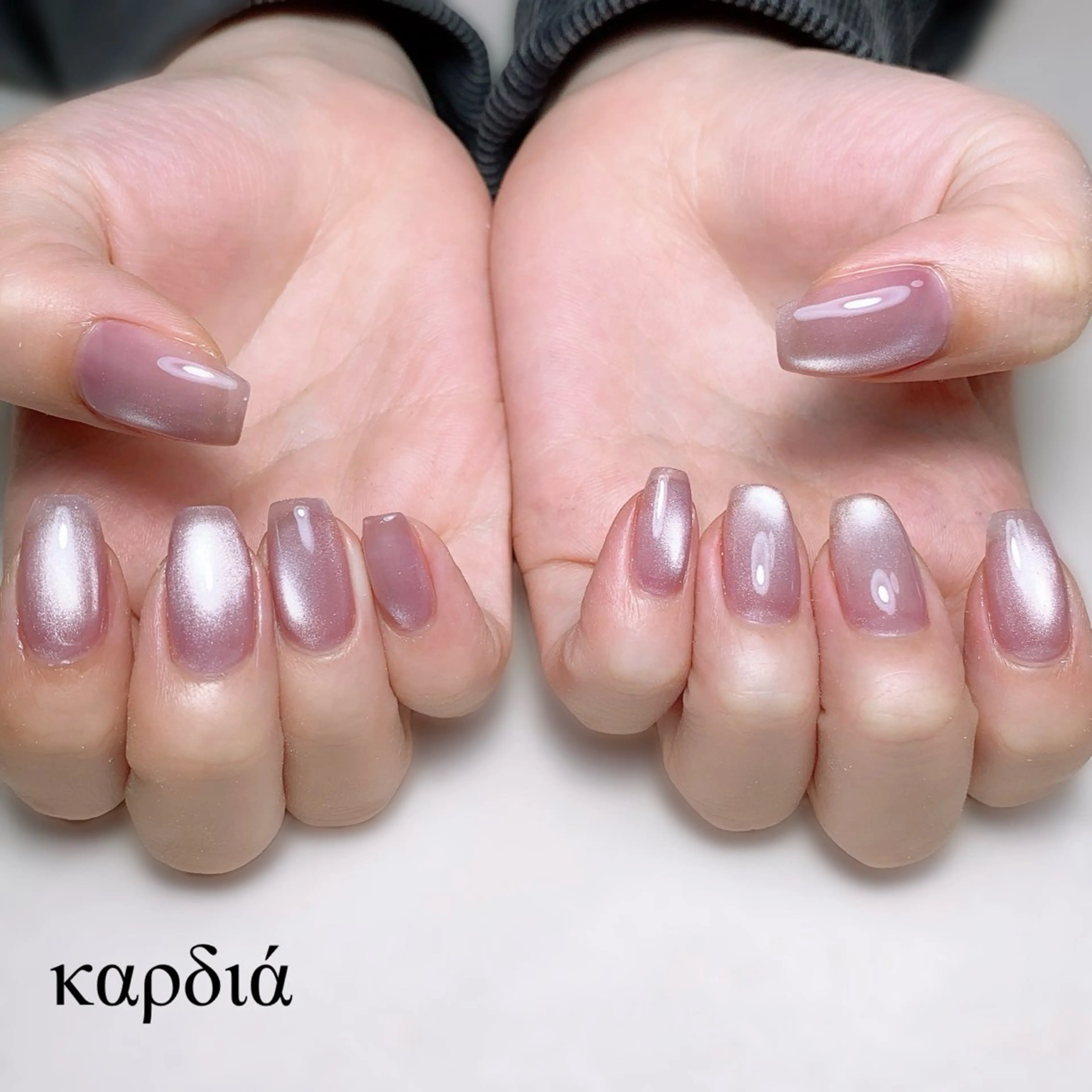 ネイル ハンドネイル καρδιά -ｶﾙﾃﾞｨｱ-のネイルデザイン