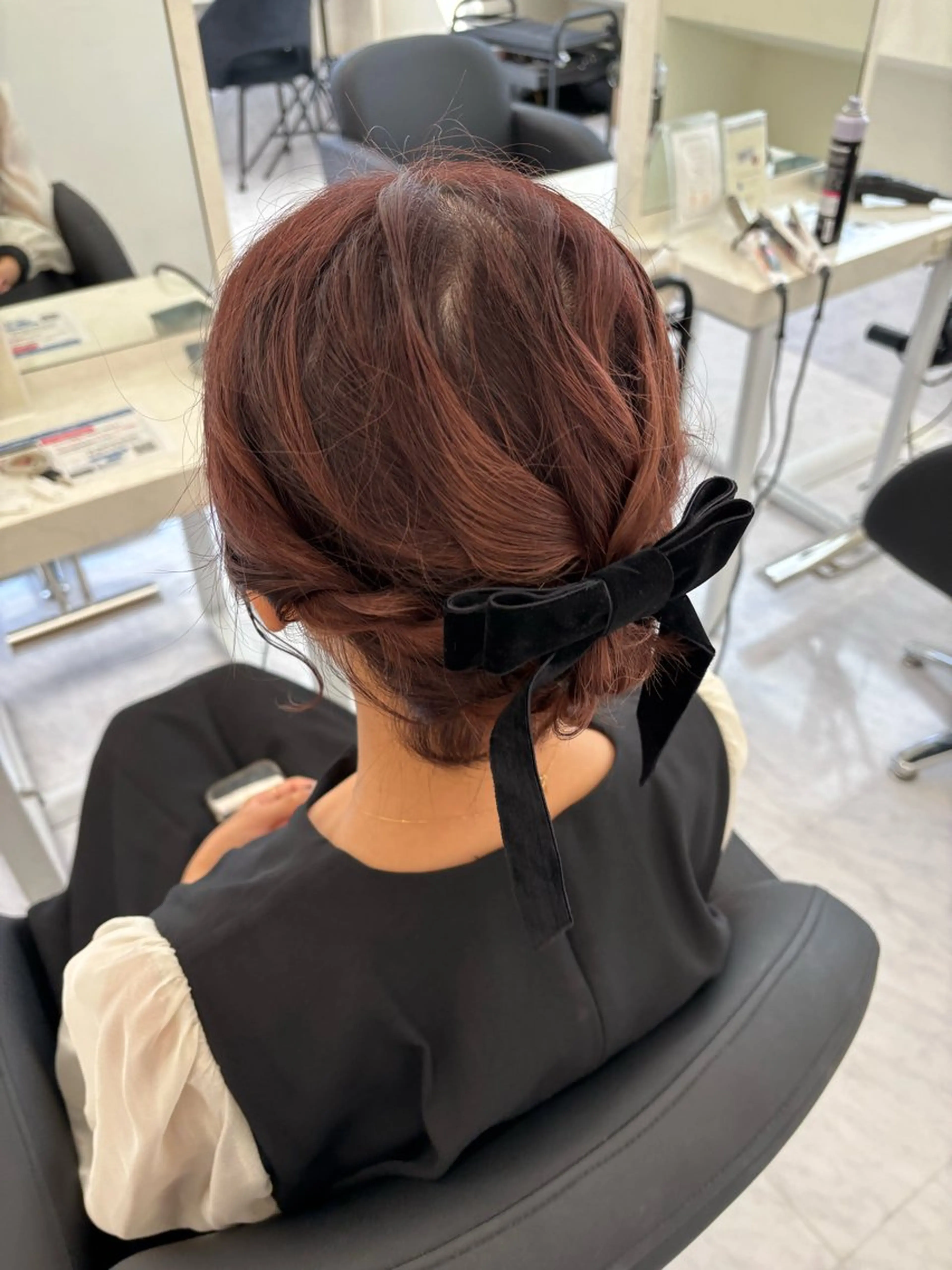 ミディアム ヘアアレンジ 結婚式・ブライダル ボブ デート ヘアセット 🎀レイヤー×透明感 カラー🎀Ayanoのヘアスタイル