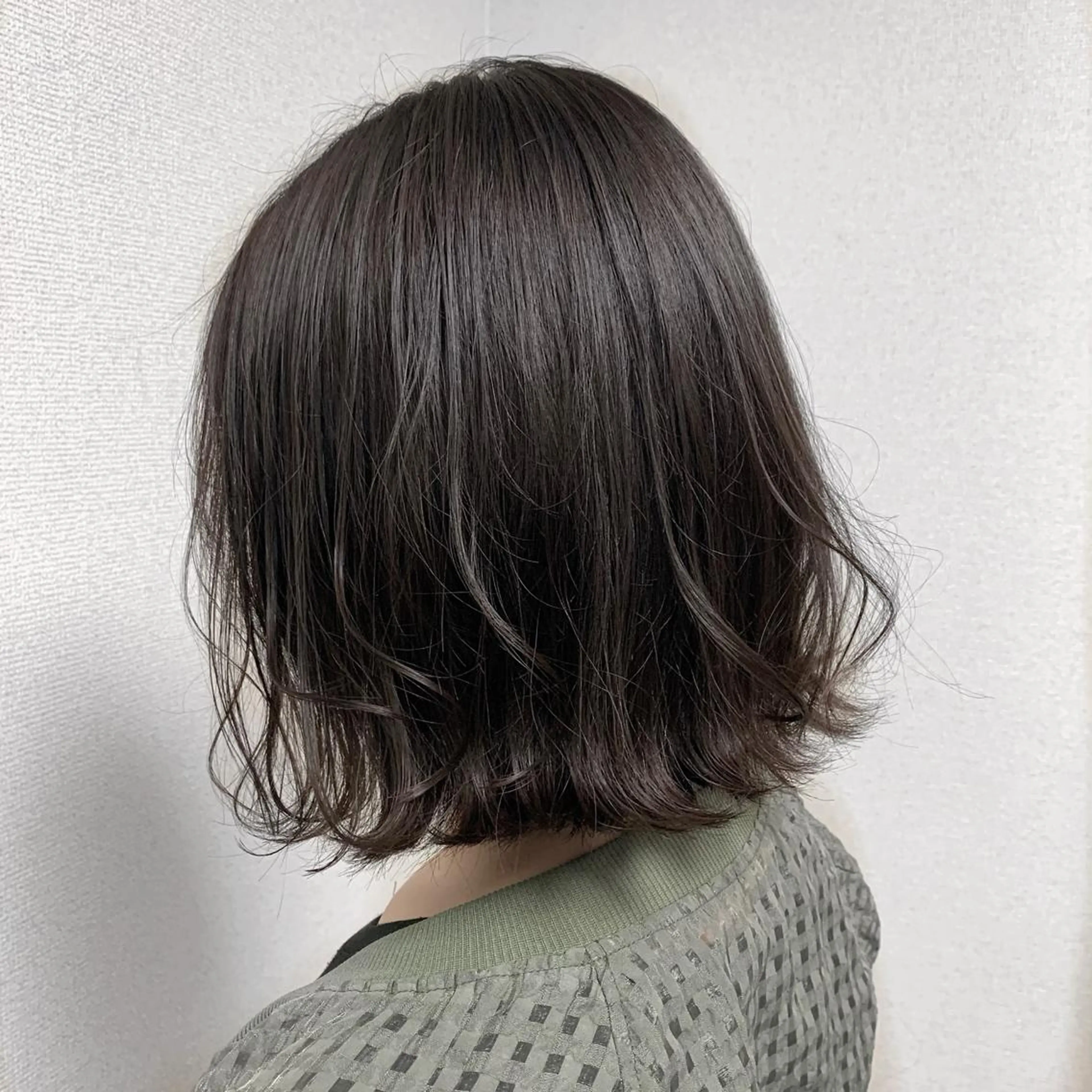 ミディアム ボブ 外ハネヘア ヘアカラー トリートメント 韓国ﾍｱ&ｼｮｰﾄ ボブ💜桑原のヘアスタイル