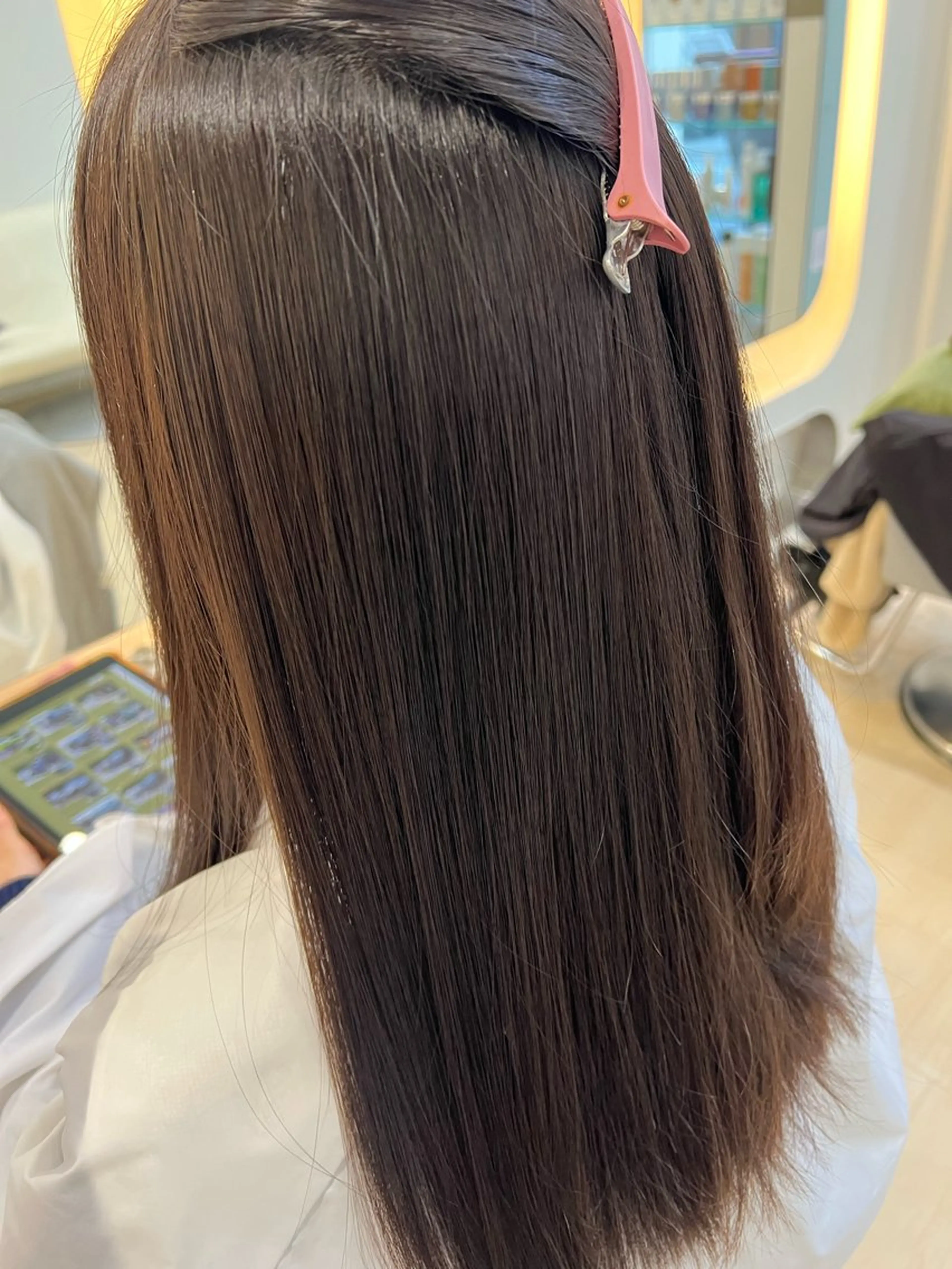 ロング カラー パーマ 縮毛矯正 堀井 凌平のヘアスタイル