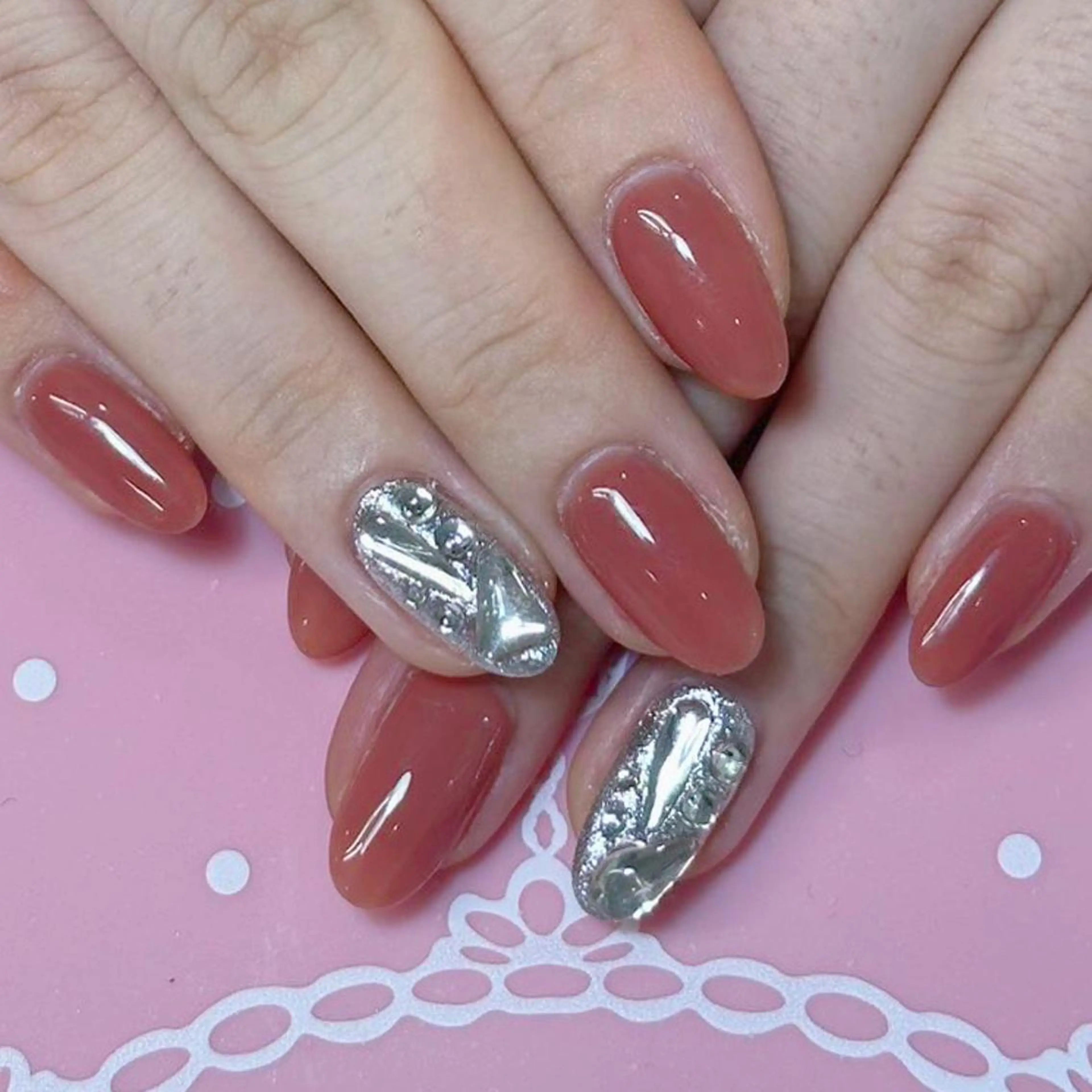 ネイル アートネイル オーロラネイル ガーリー キラキラネイル 韓国ネイル ハンドネイル DIANMOND NAIL🌸のネイルデザイン