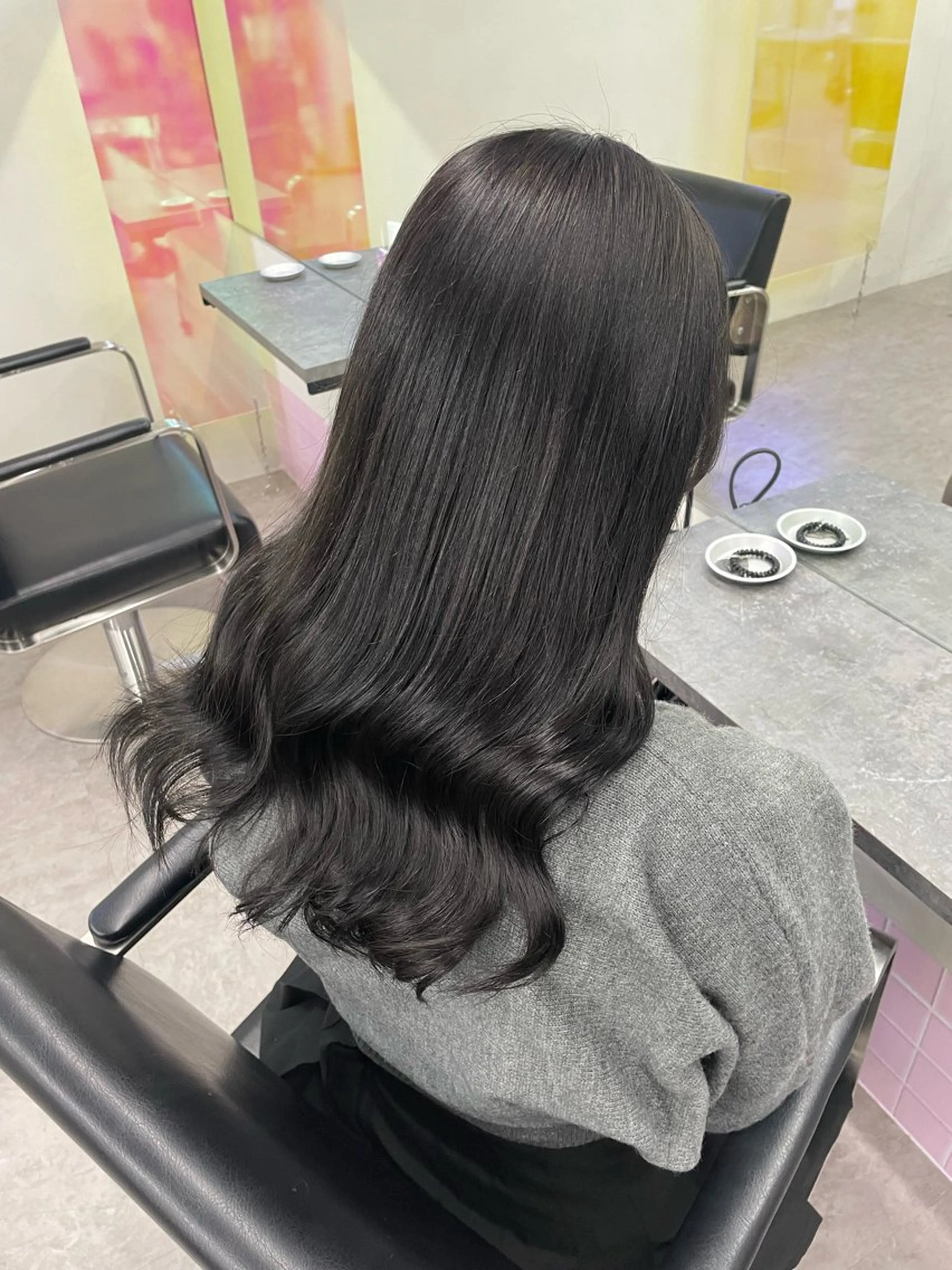 ロング ヘアカラー トリートメント 奥野碧🌈艶髪 /ダメージレスカラーのヘアスタイル