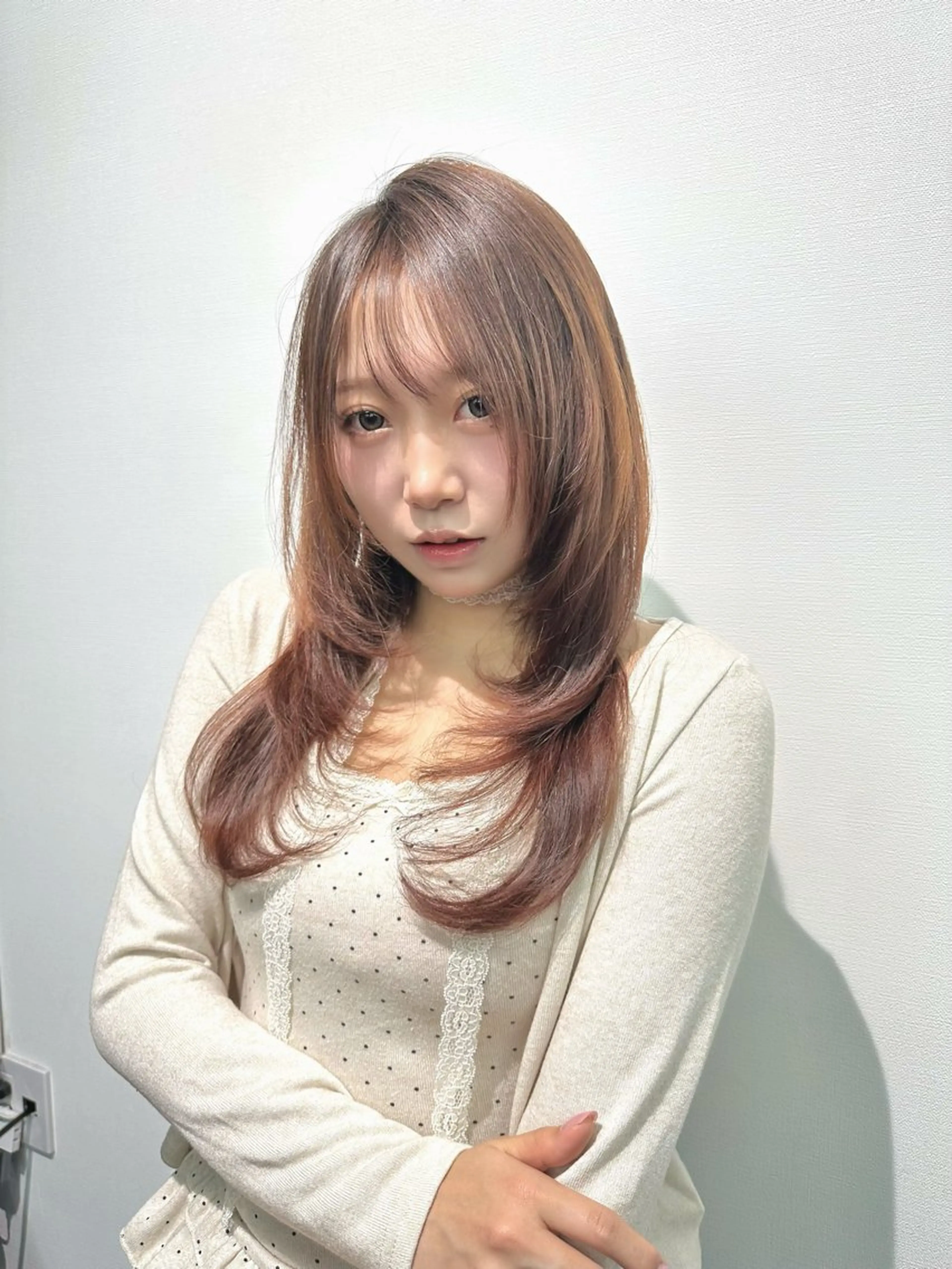 セミロング レイヤー/縮毛矯正 /透明感/しおんのヘアスタイル