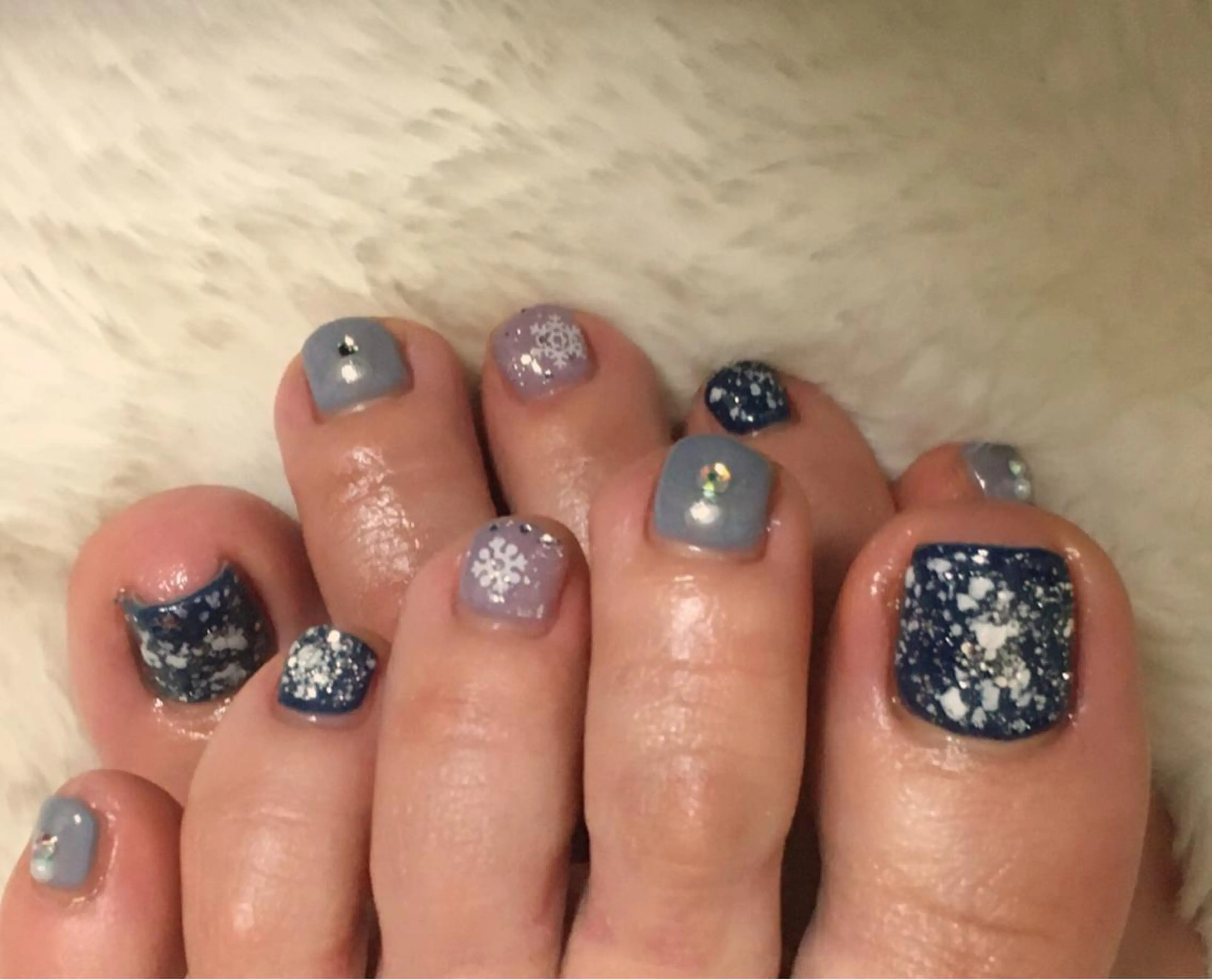 ネイル フットネイル 冬ネイル ネイルサロン ティンタ所属・馬場 典子のネイルデザイン