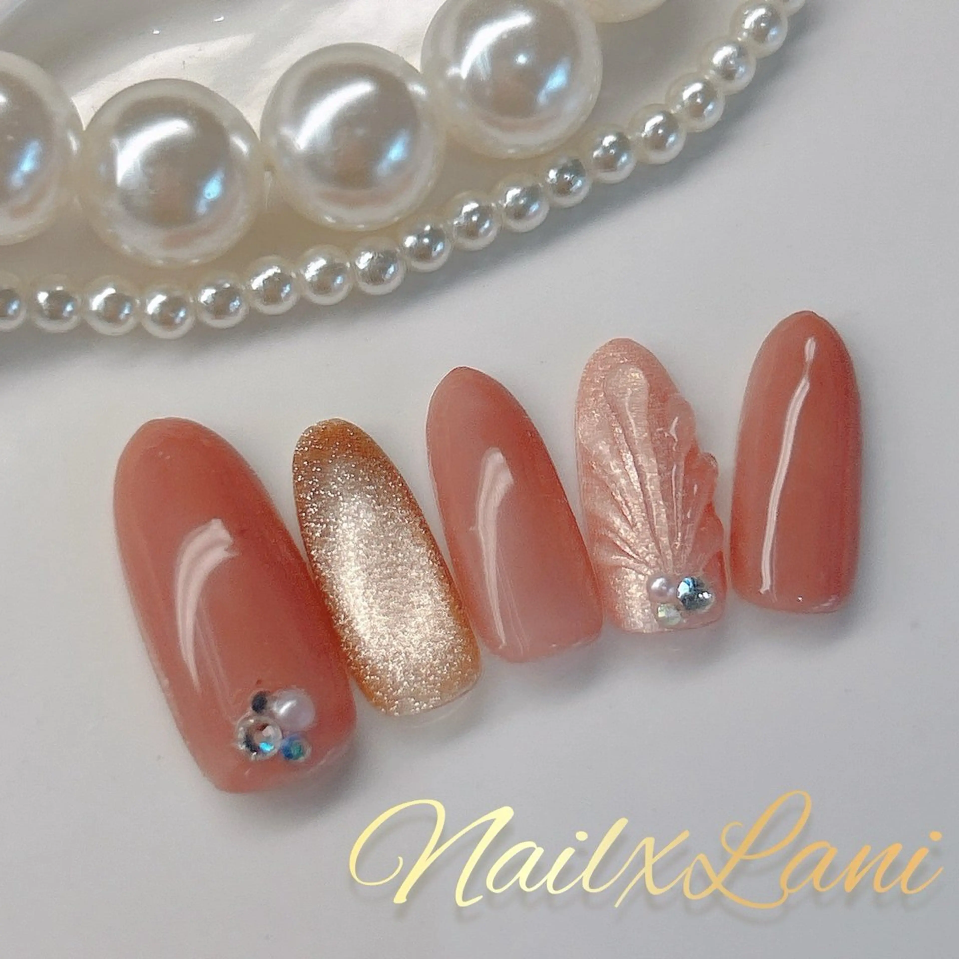 ネイル フットネイル ジェルネイル マグネットネイル パラジェル 松宮 理歩のネイルデザイン