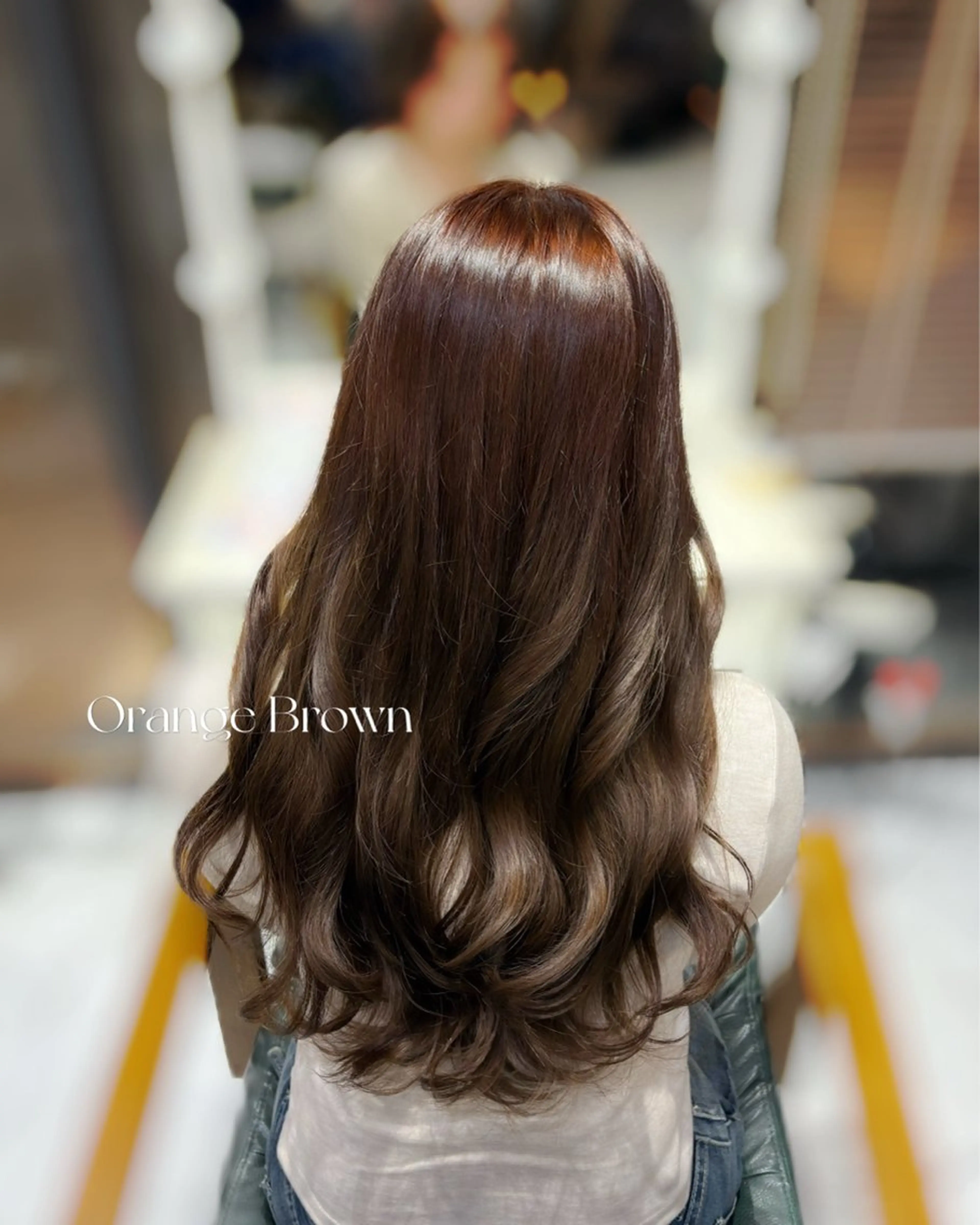 ロング カラー ブリーチ ブラウンカラー ナチュラルブラウン オレンジ ヘアカラー トリートメント 𝐍𝐚𝐧𝐚{ 原宿/ハイトーン🫧のヘアスタイル