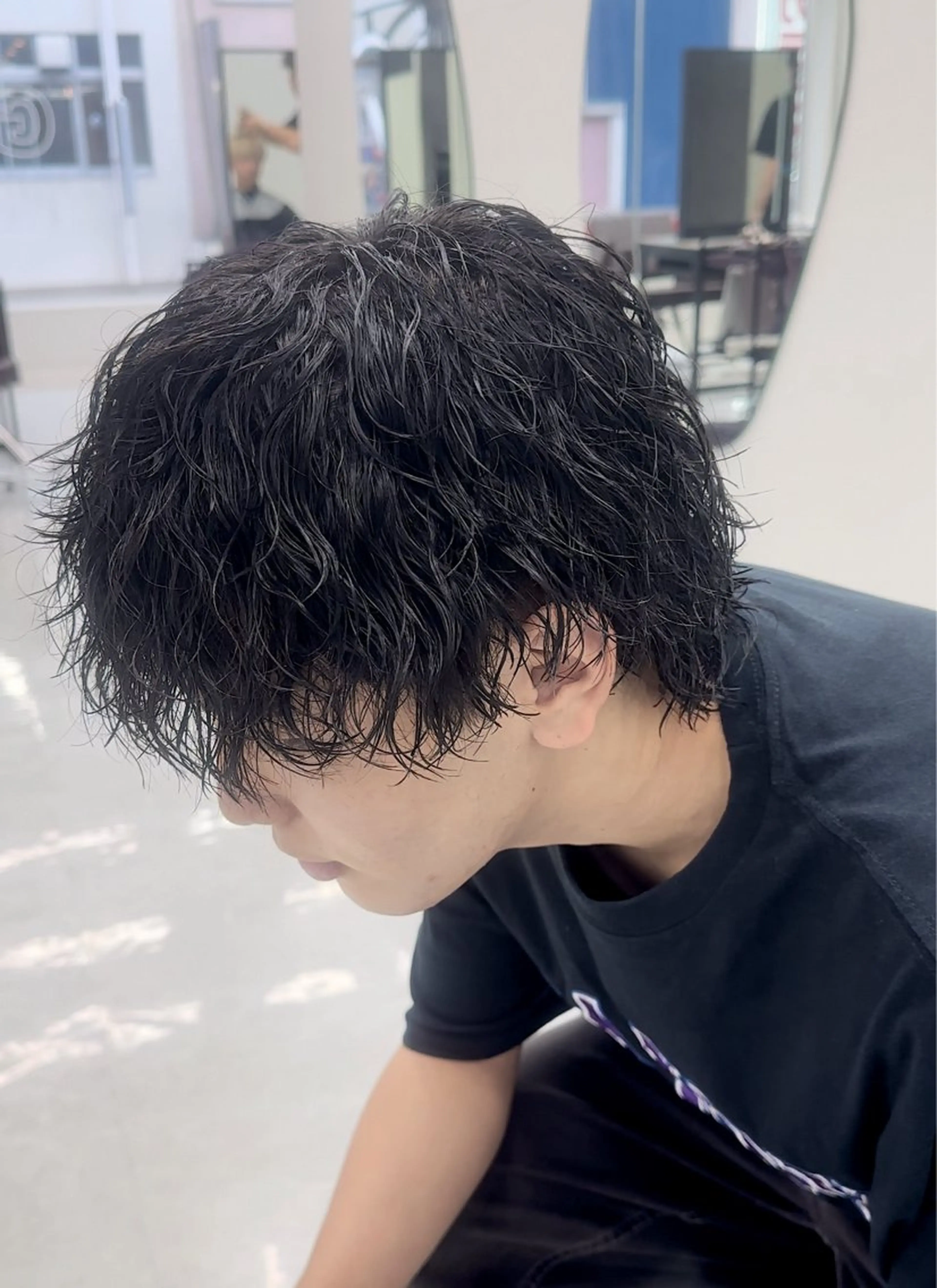 パーマ メンズ カット パーマ ニュアンス/フェザー /ウルフ/伶馬のヘアスタイル