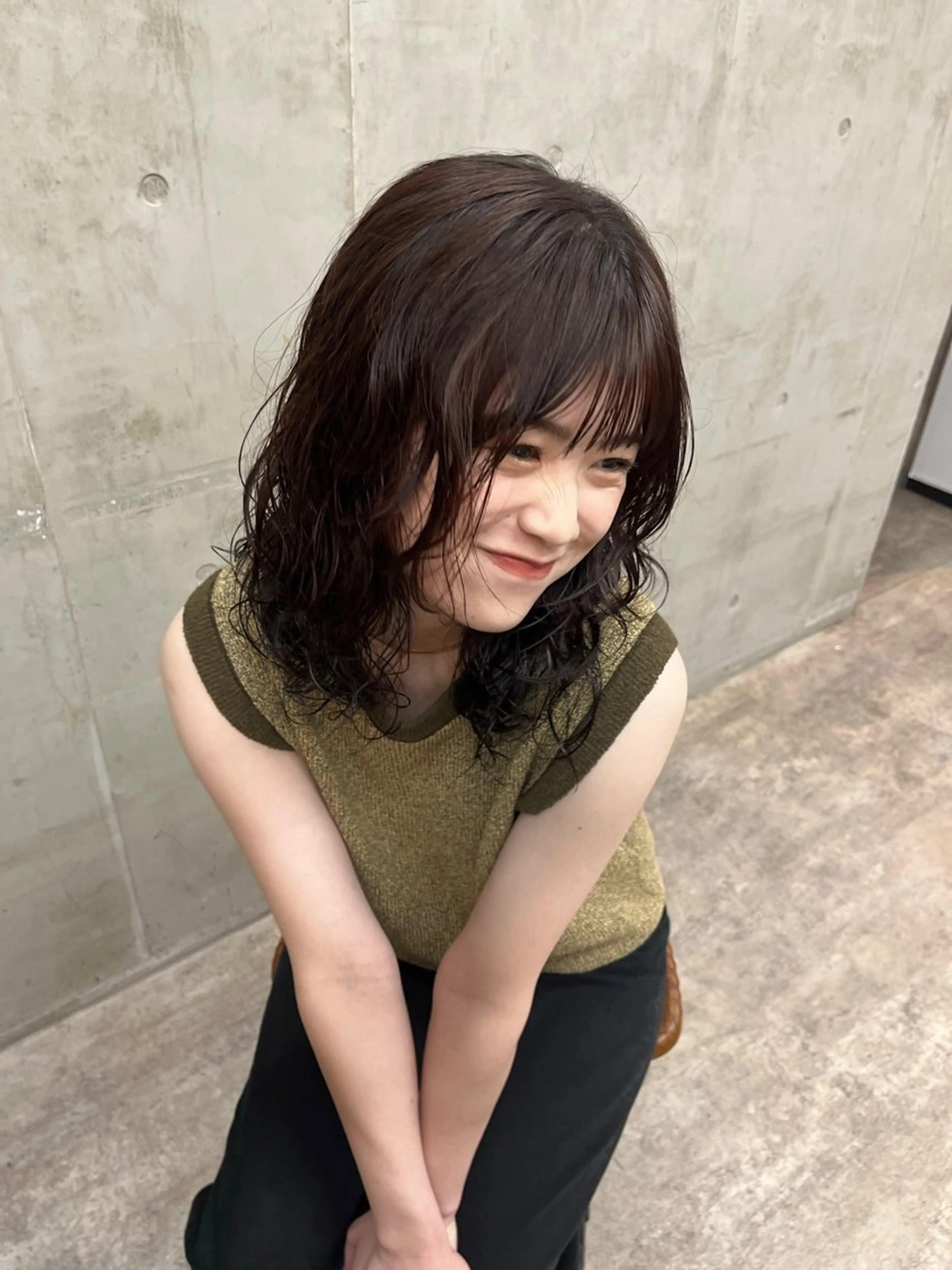 ミディアム カラー ベージュカラー ブリーチ ケアブリーチ 透明感カラー ダブルカラー カット SALT WATER所属・🫐 𝐌𝐚𝐨 🫐似合わせcutのヘアスタイル