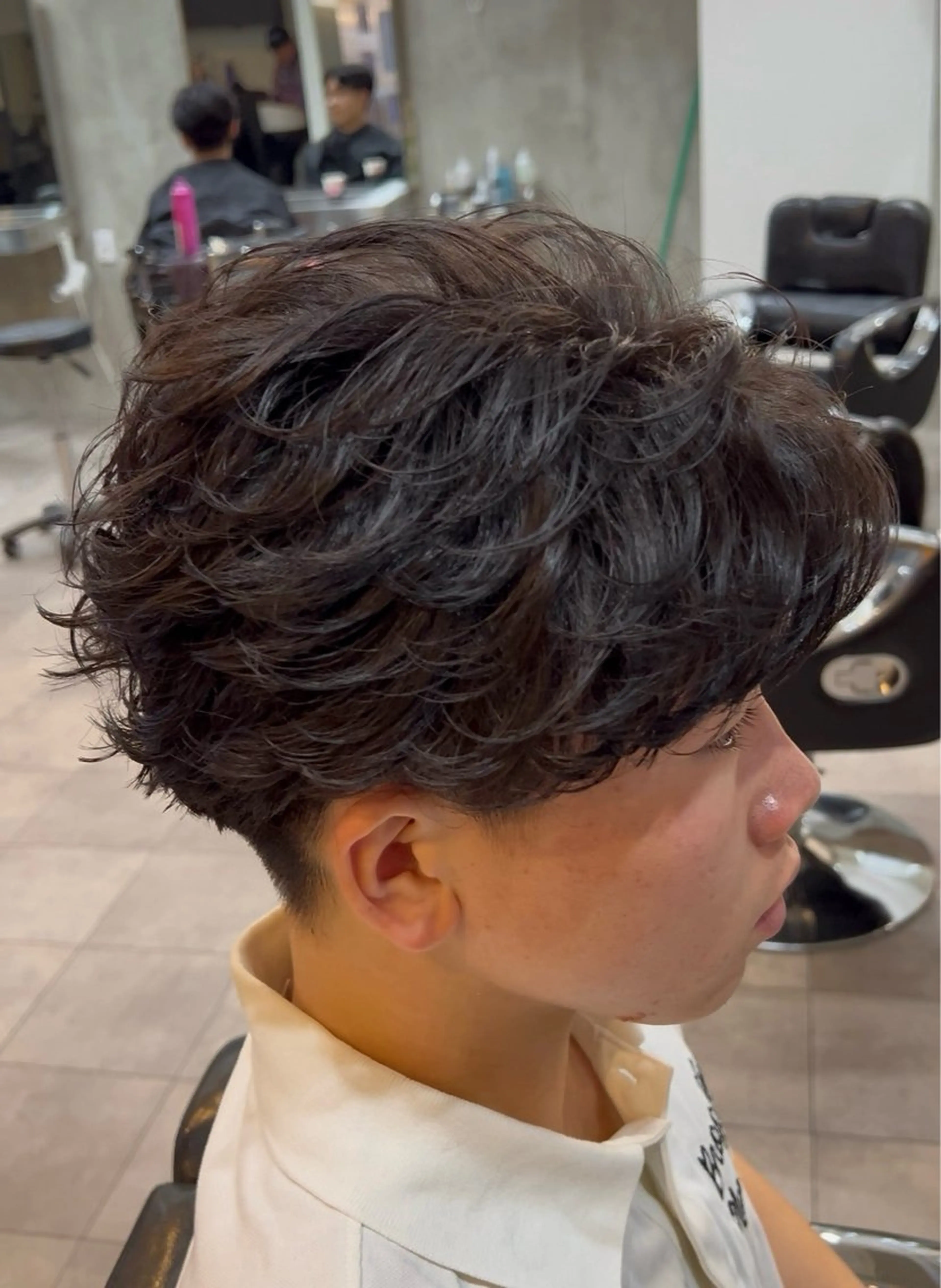 パーマ メンズ フェザーパーマ メンズパーマ QOL円山 SHOTAのヘアスタイル