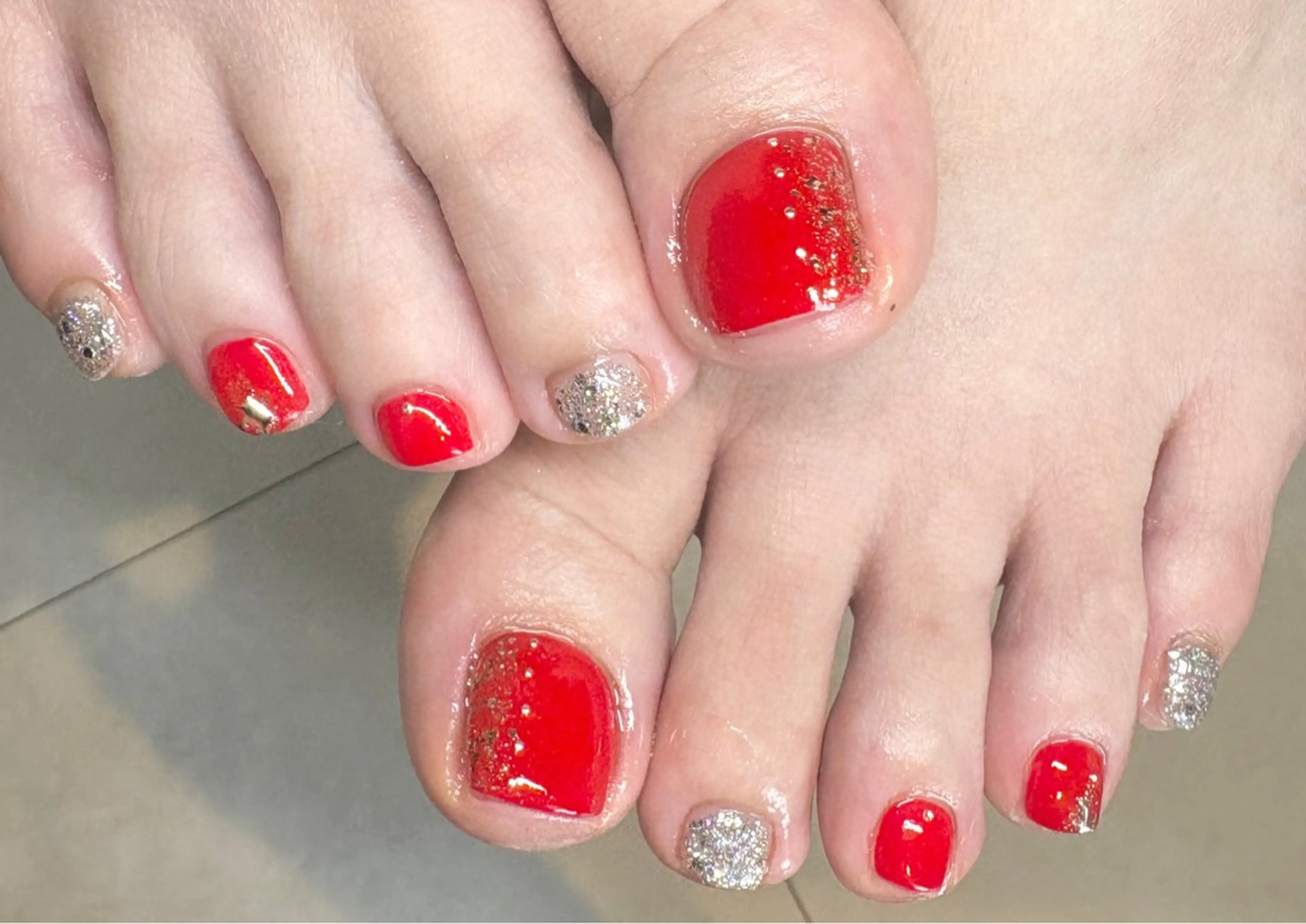 ネイル 長さ出し 持ち込み 春ネイル フットネイル N.style所属・Ｎ. styleのネイルデザイン