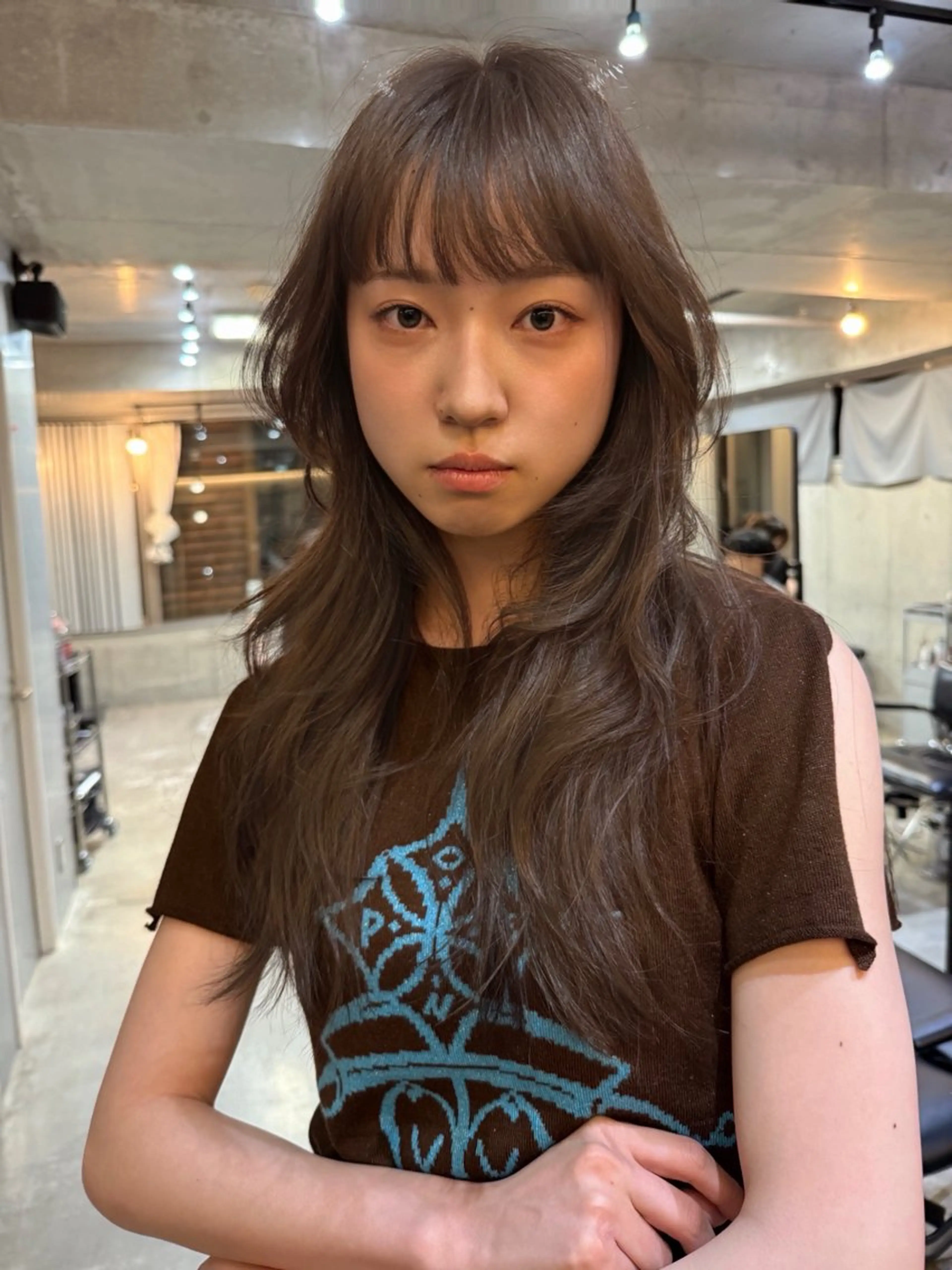 ロング レイヤーカット カット ヘアカラー レイヤーカット\ウル フ　chinatsuのヘアスタイル