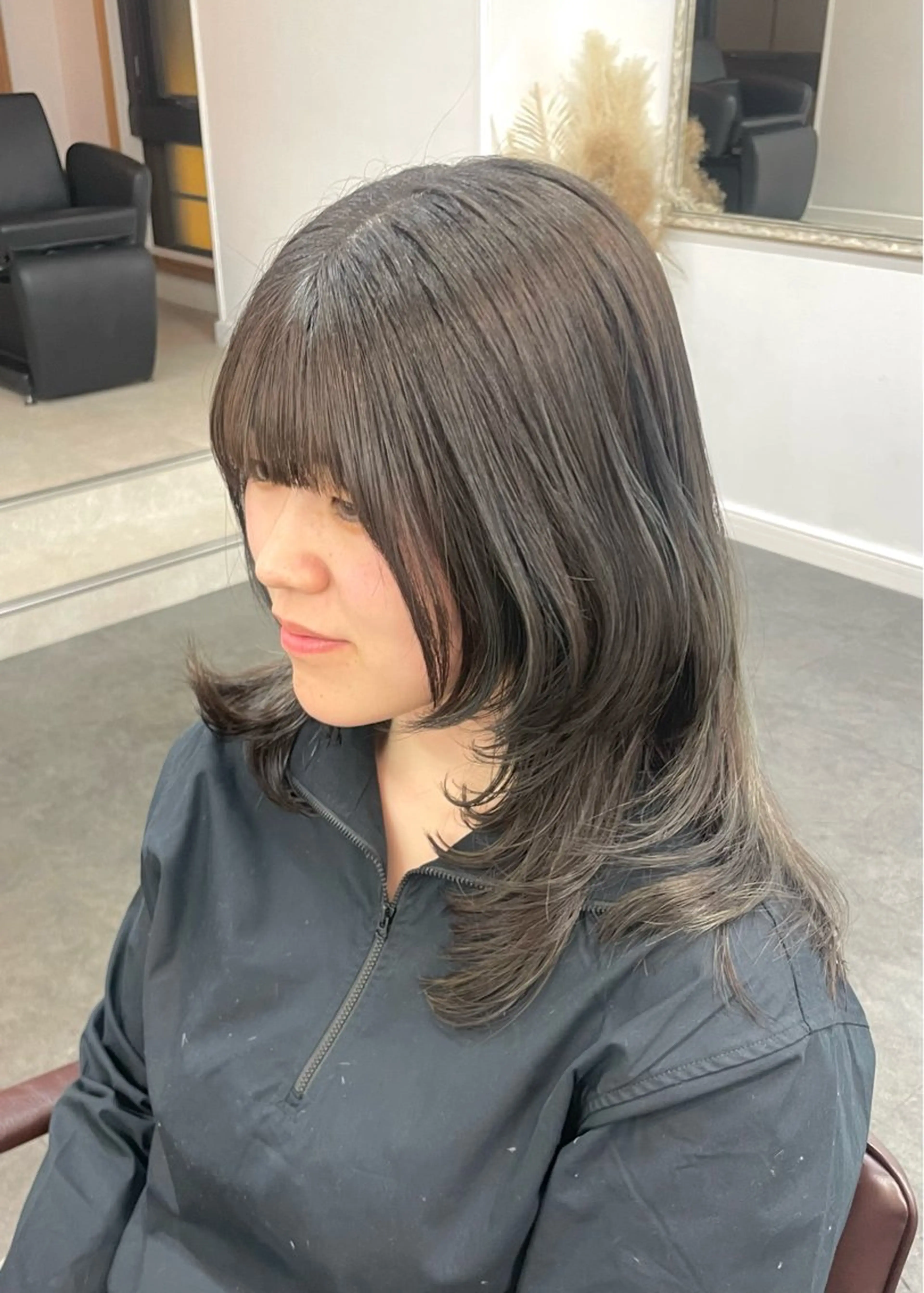 ミディアム カラー カット ヘアカラー 野町好花 レイヤー/髪質改善のヘアスタイル