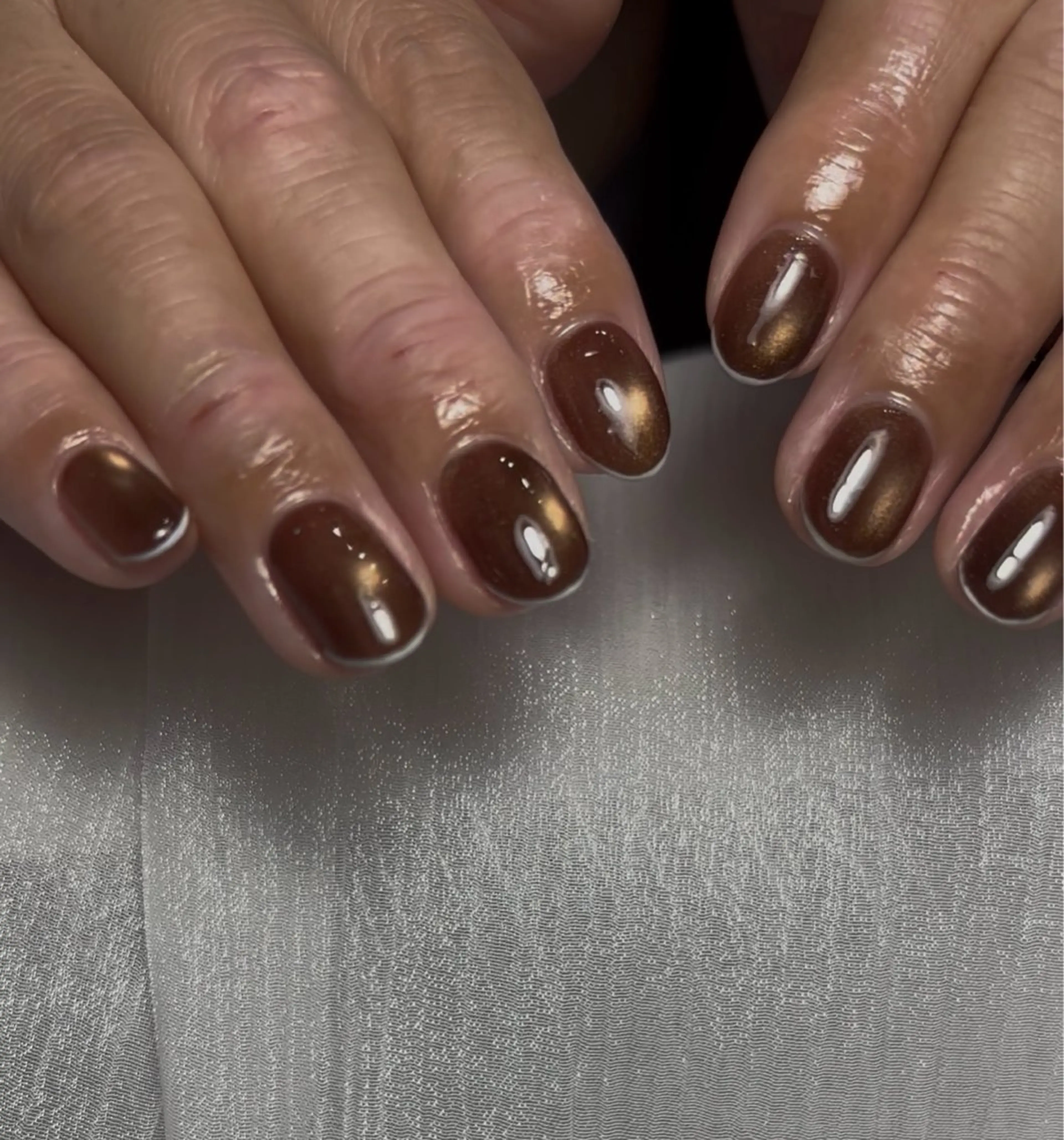 ネイル ブラウン 大東市ネイルサロン 【KYURA】ｷｭﾗのネイルデザイン