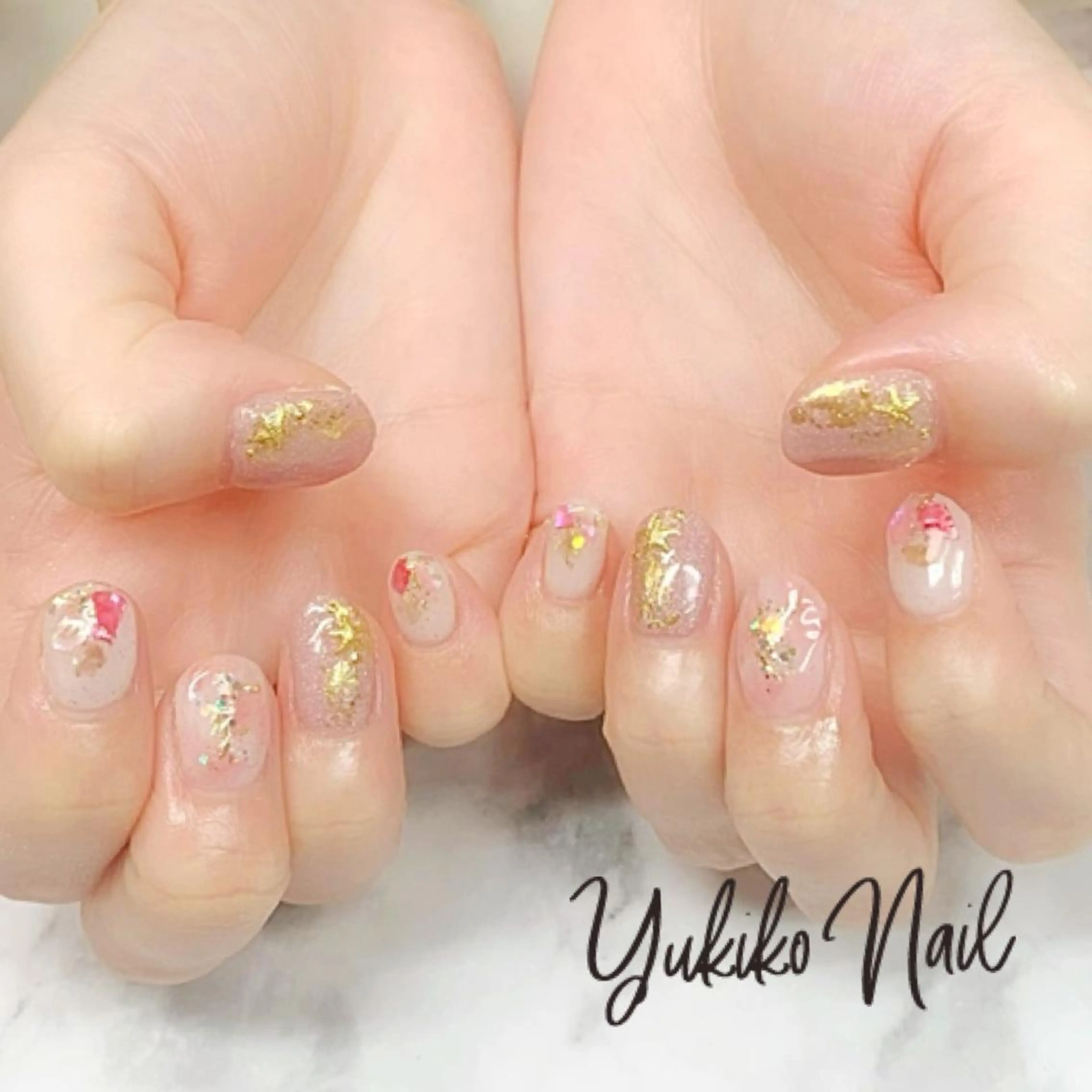 ネイル ピンク ハンドネイル ユキコ ネイルのネイルデザイン