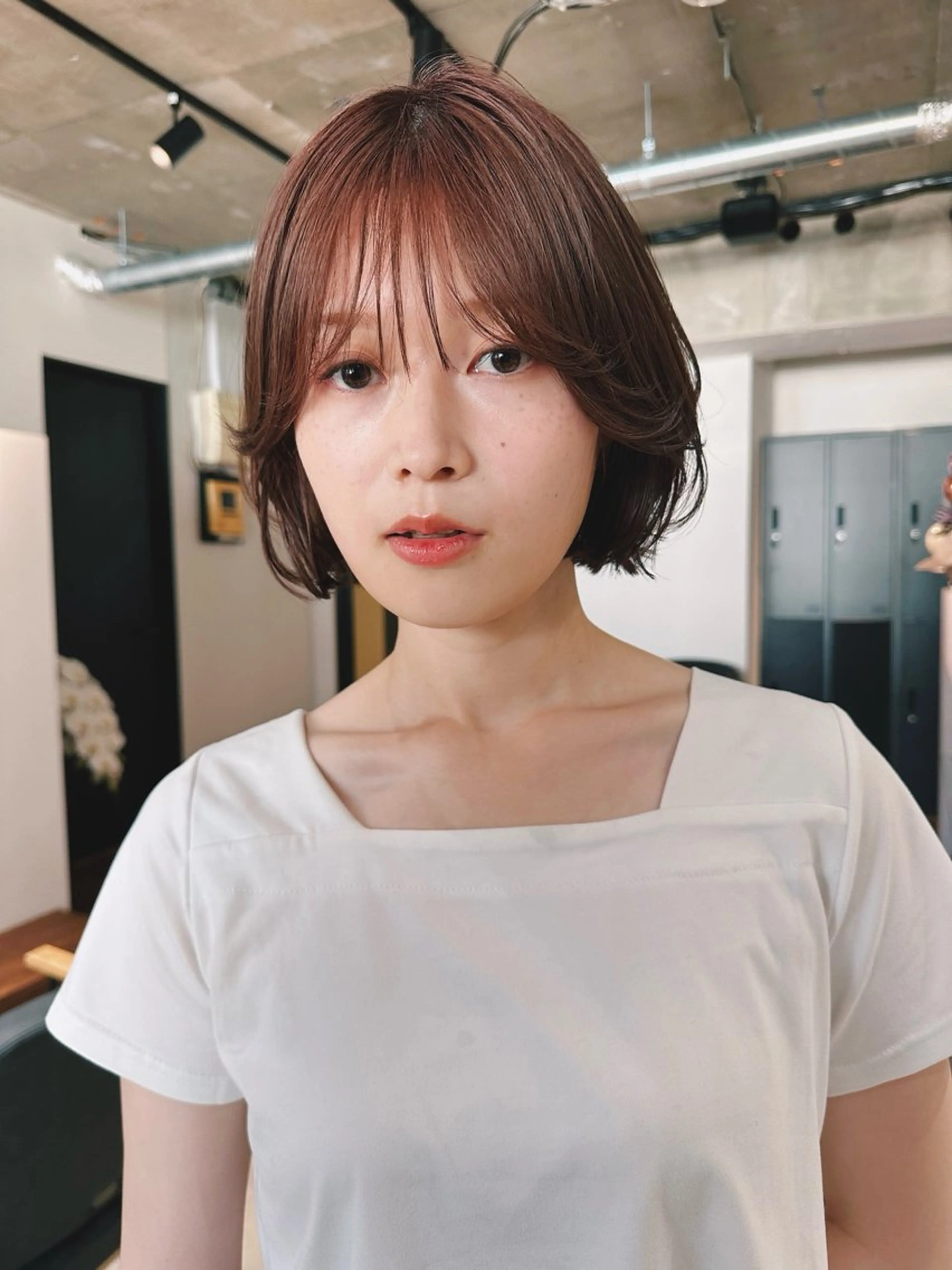 ショート カラー パーマ 🫧小顔×似合わせ× 透明感カラー🫧のヘアスタイル