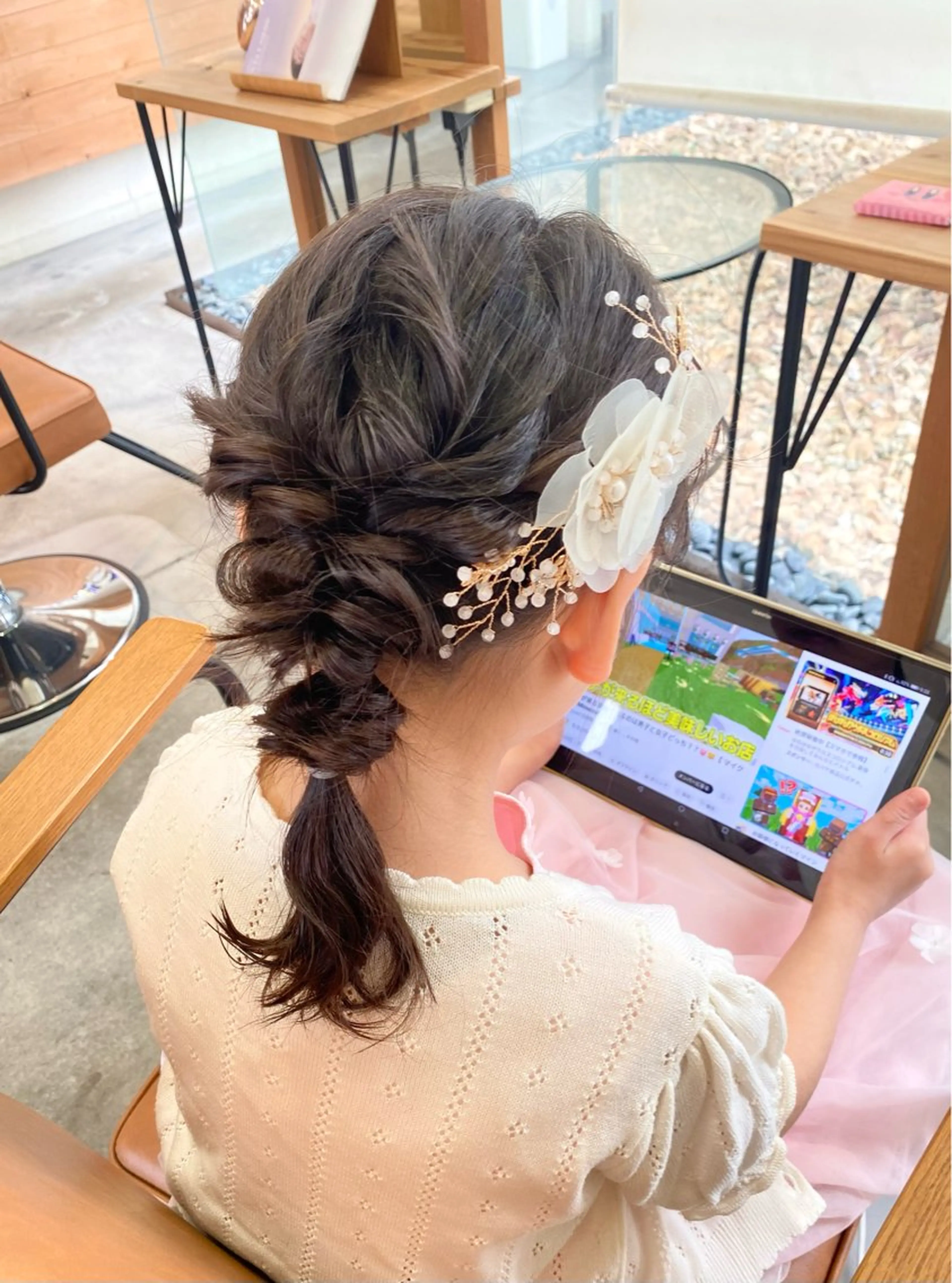 ヘアアレンジ ヘアセット ブリーチなしWカラー /酸性ストレート河本のヘアスタイル