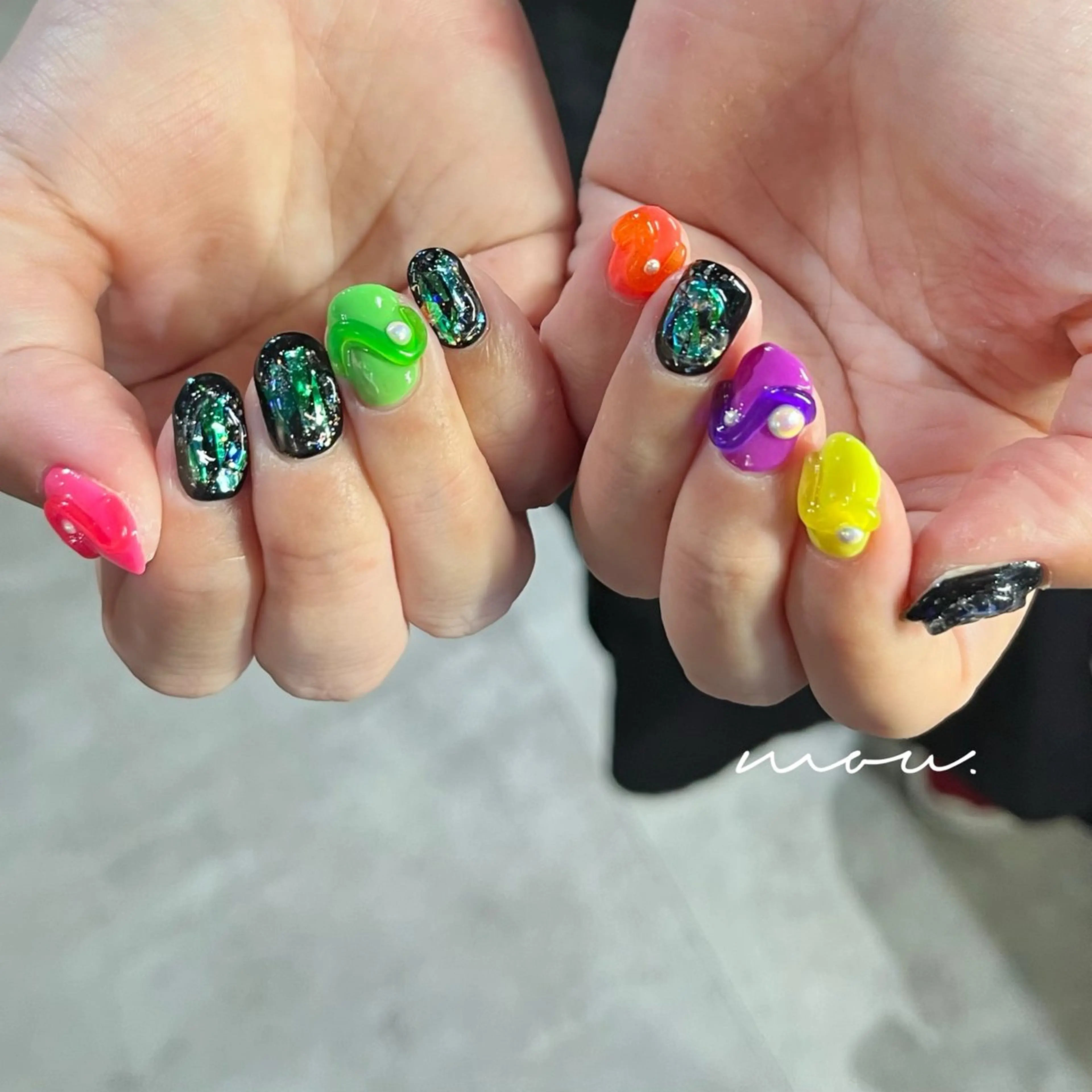 ネイル アートネイル クリアネイル 持ち込み ニュアンスネイル ハンドネイル mou.所属・北九州/小倉北区/ MAYUのネイルデザイン