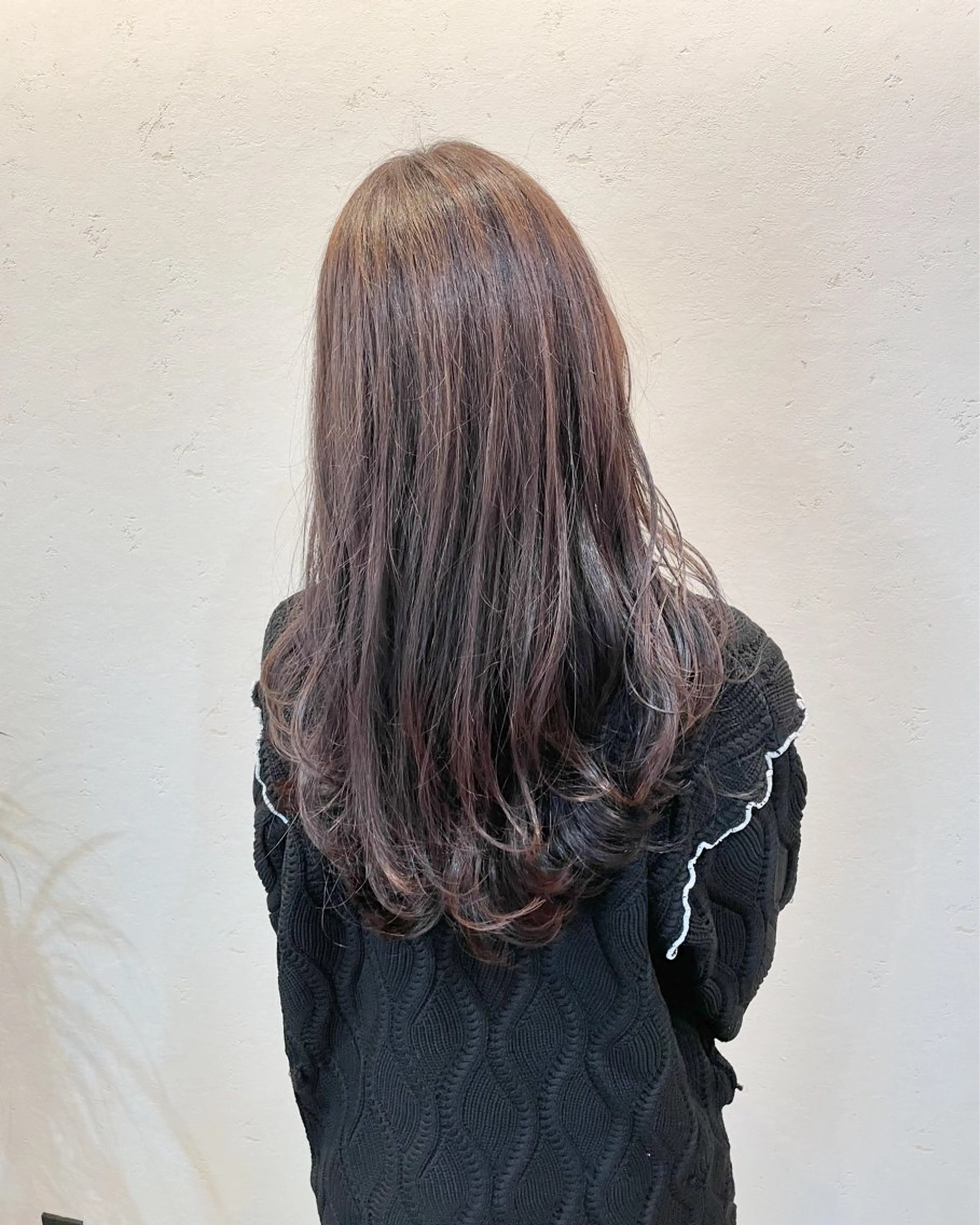 ミディアム カラー ダブルカラー ラベンダーカラー レイヤーカット カット ヘアカラー トリートメント ニュアンスカラー🫧 加納のヘアスタイル