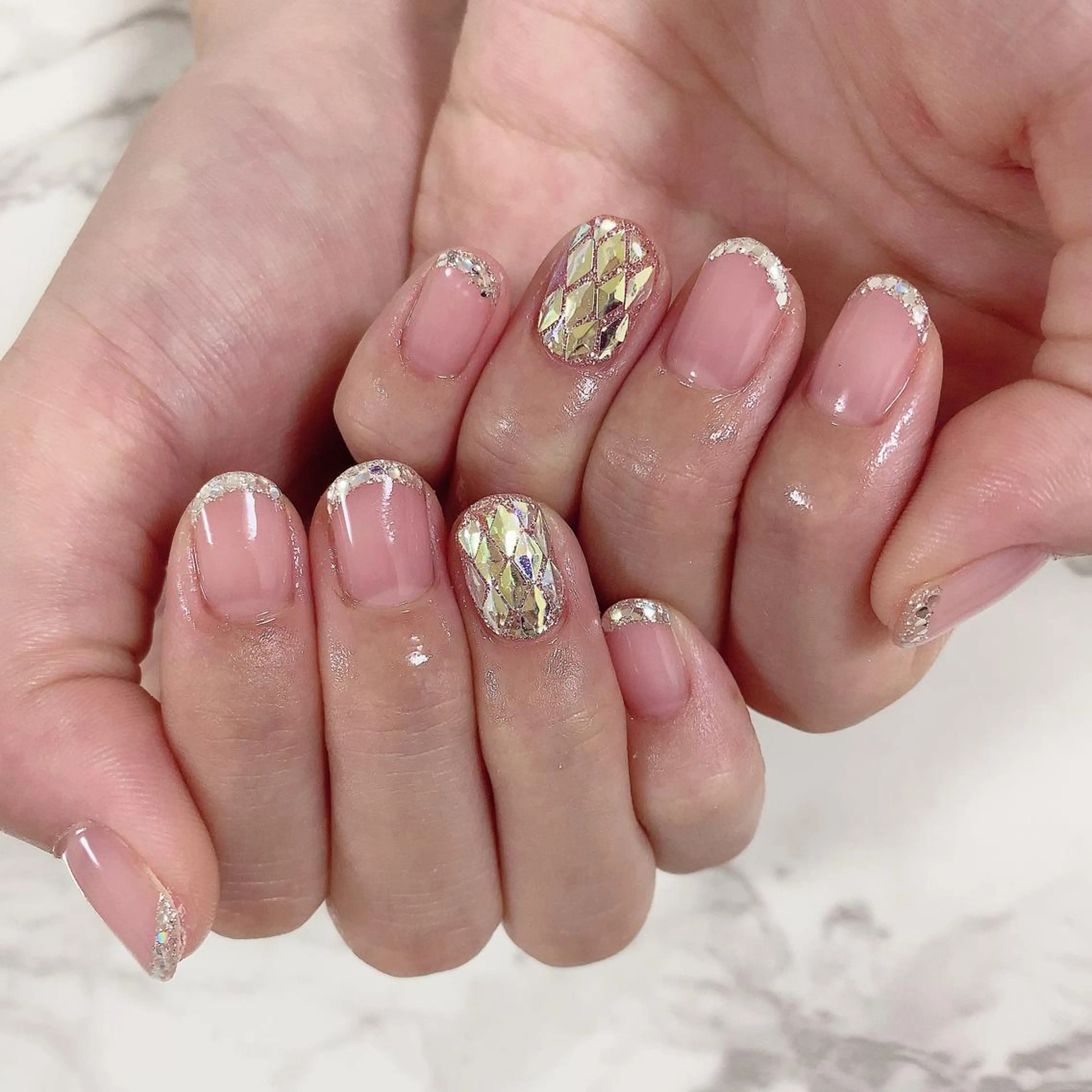 ネイル キラキラネイル ハンドネイル SOL NAILのネイルデザイン