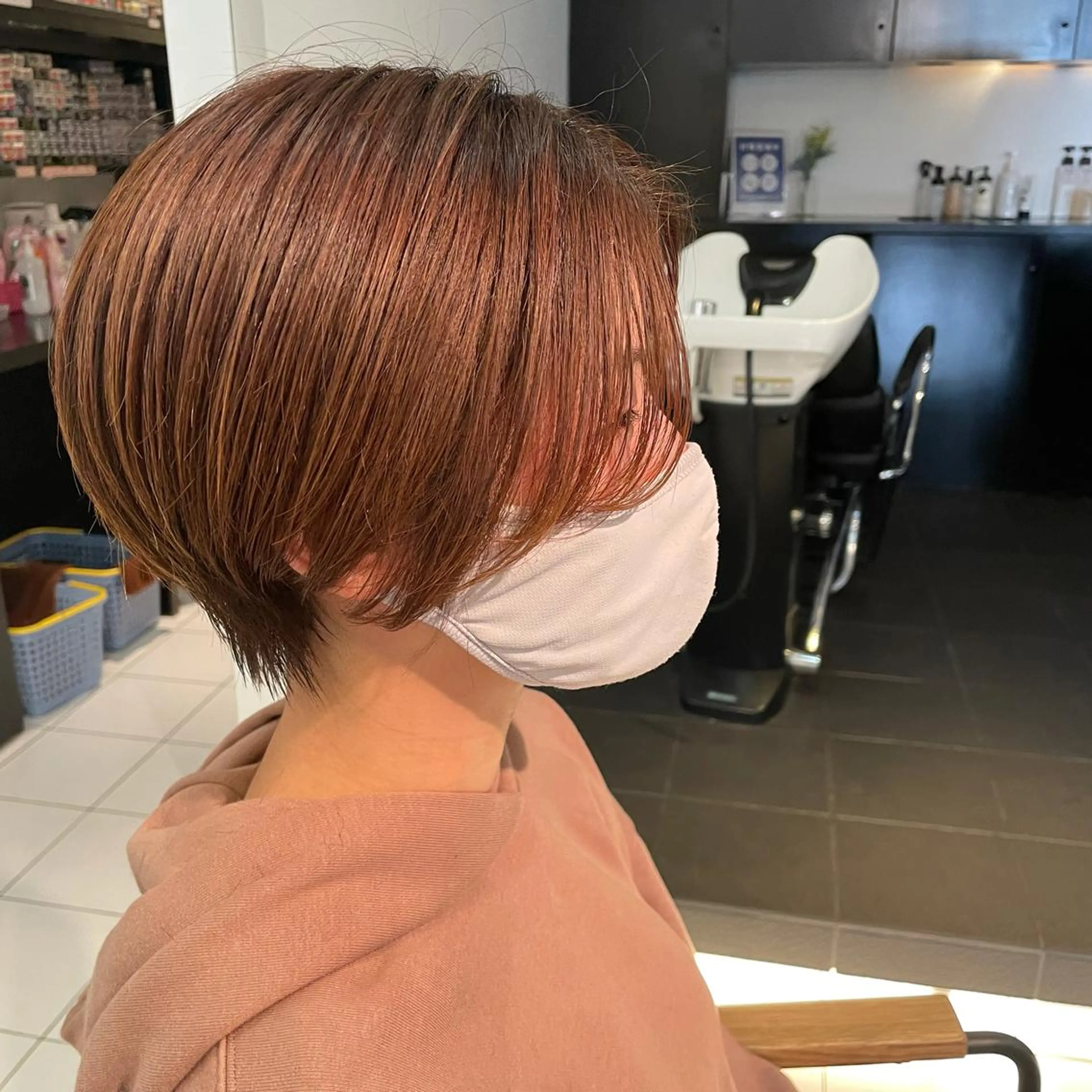 ショート カラー ハンサムショート ベージュカラー ショートヘア 透明感カラー/ 寺田千雅子のヘアスタイル