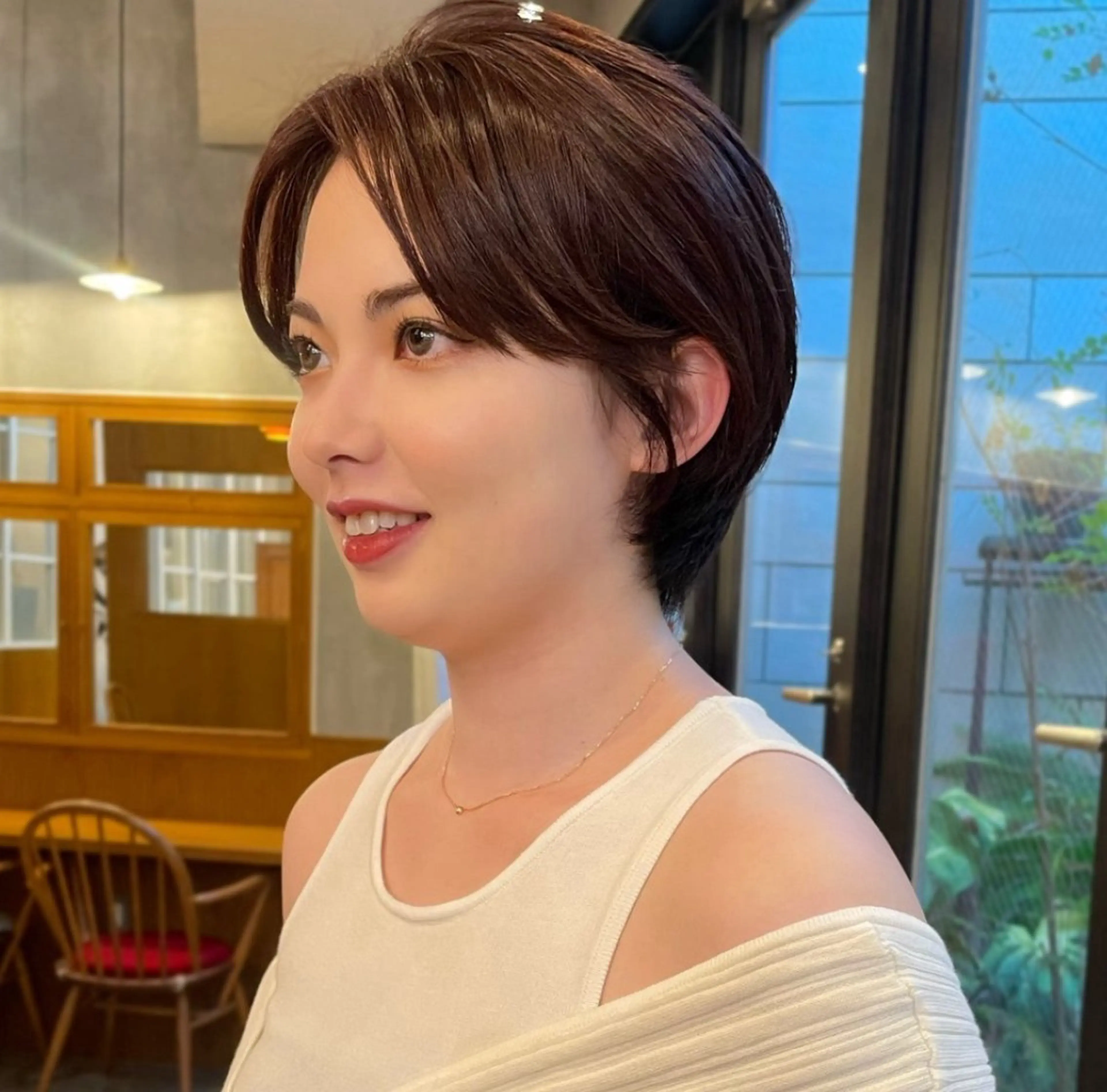 ショート ショートボブ ボブ くびれヘア ショートヘア tete nico所属・似合わせ/ヘアカラー nanami🌸のヘアスタイル