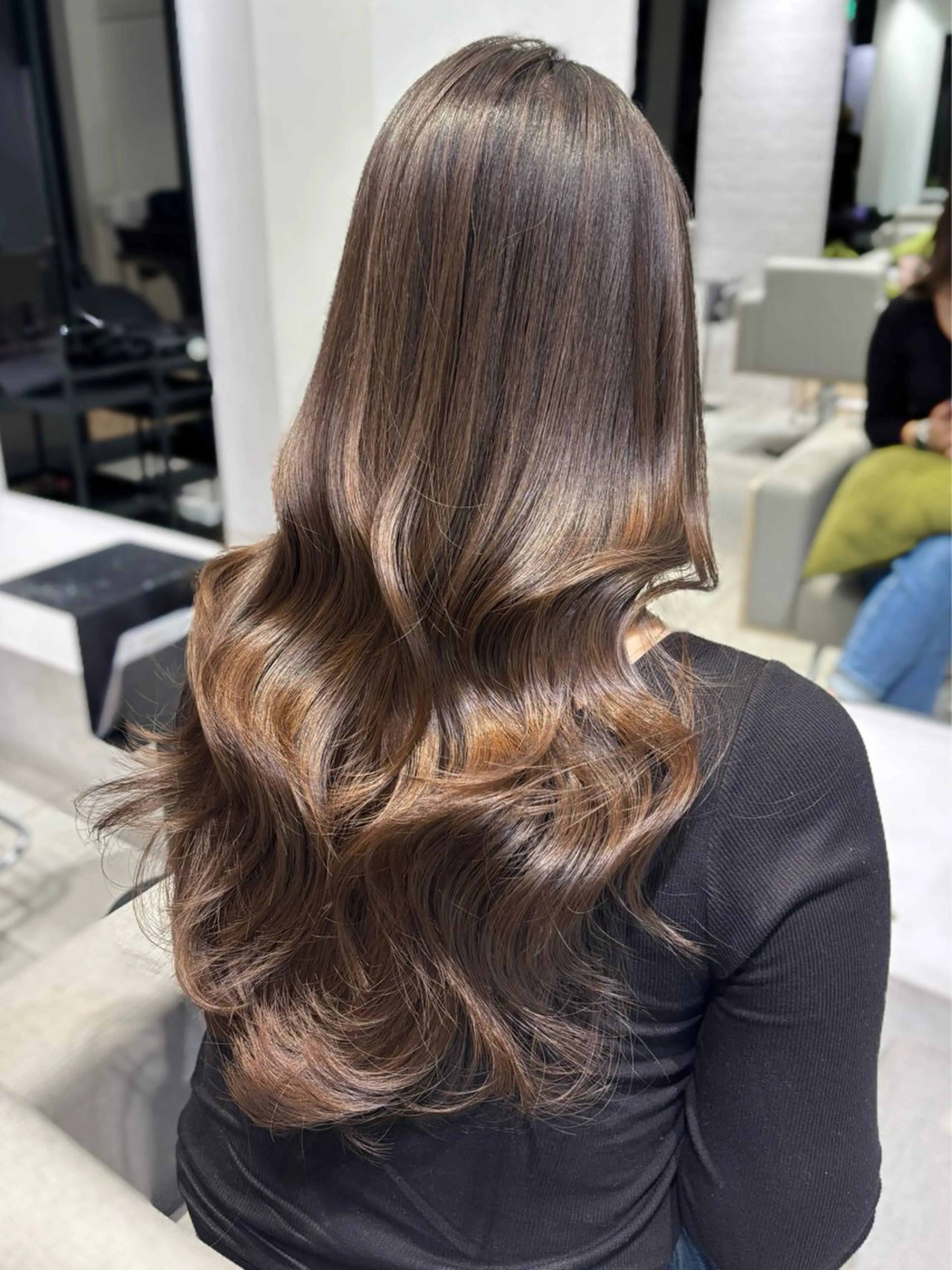 ロング カラー ブリーチ ブラウンカラー 透明感カラー カット ヘアカラー トリートメント 銀座/髪質改善/韓国 カラー🍓原田侑依のヘアスタイル