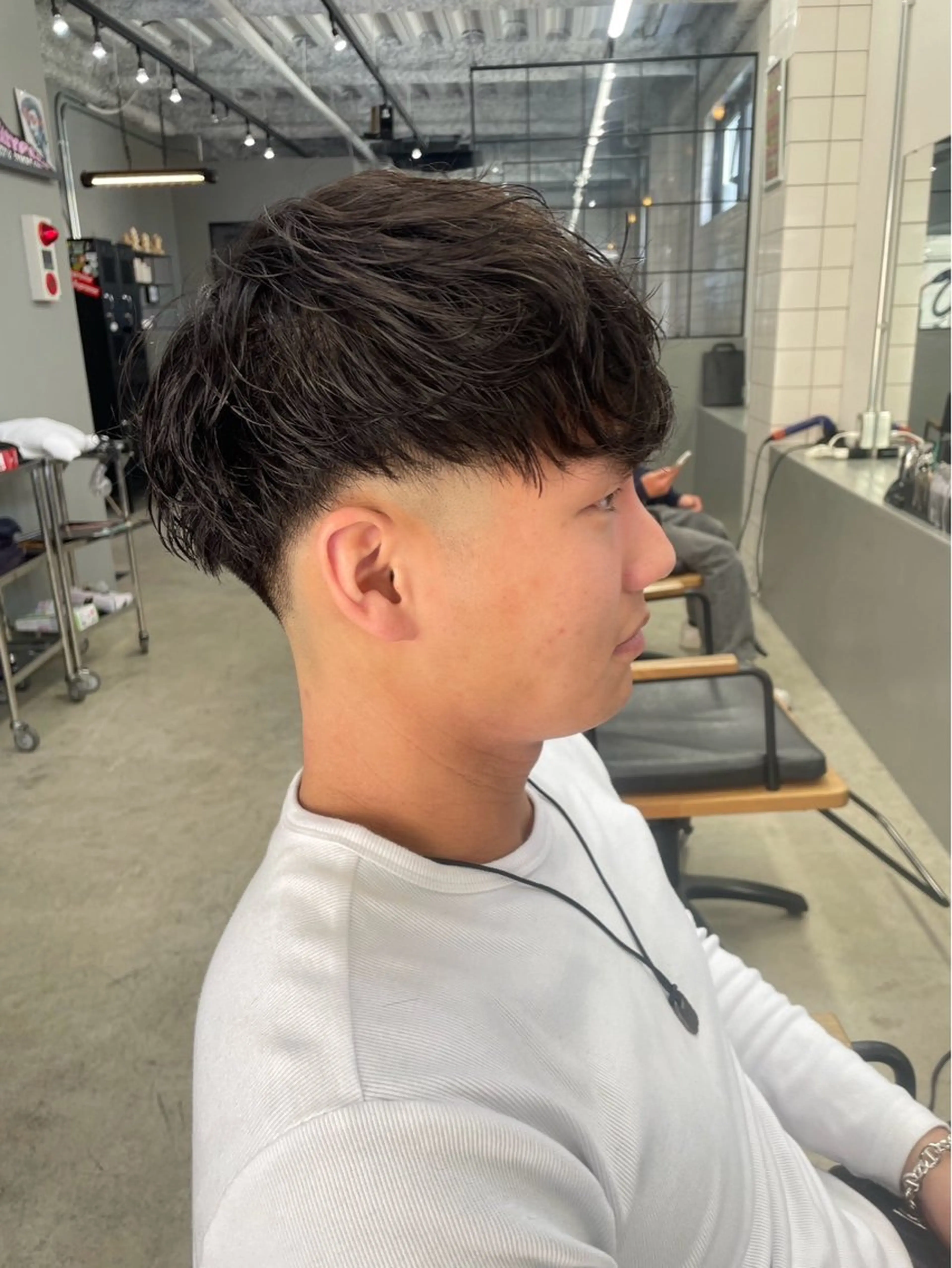 ショート パーマ メンズ カット パーマ メンズ専門サロン wokeのヘアスタイル