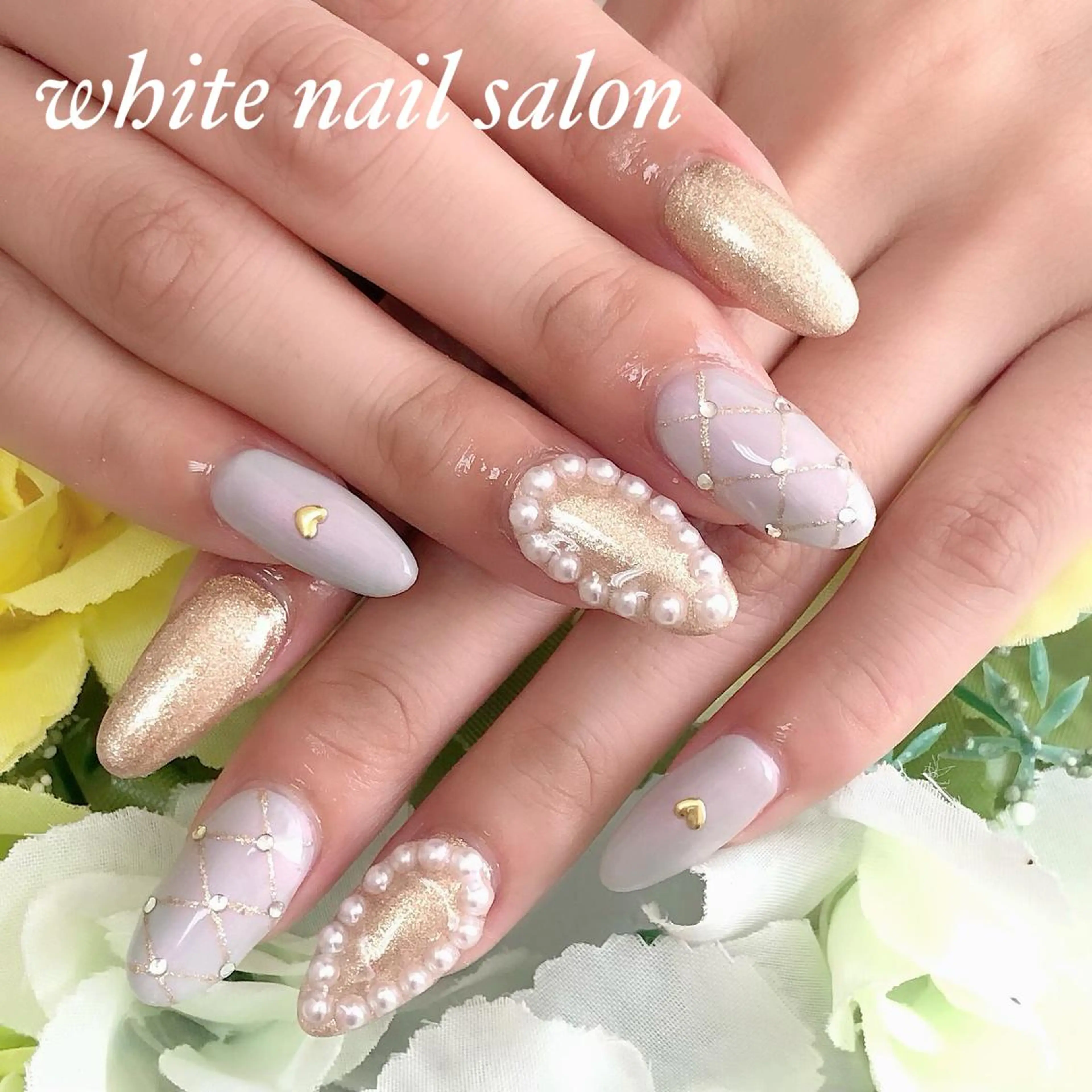 ネイル アートネイル フレンチネイル ジェルネイル ハードジェル 持ち込み ハンドネイル white nail salonのネイルデザイン