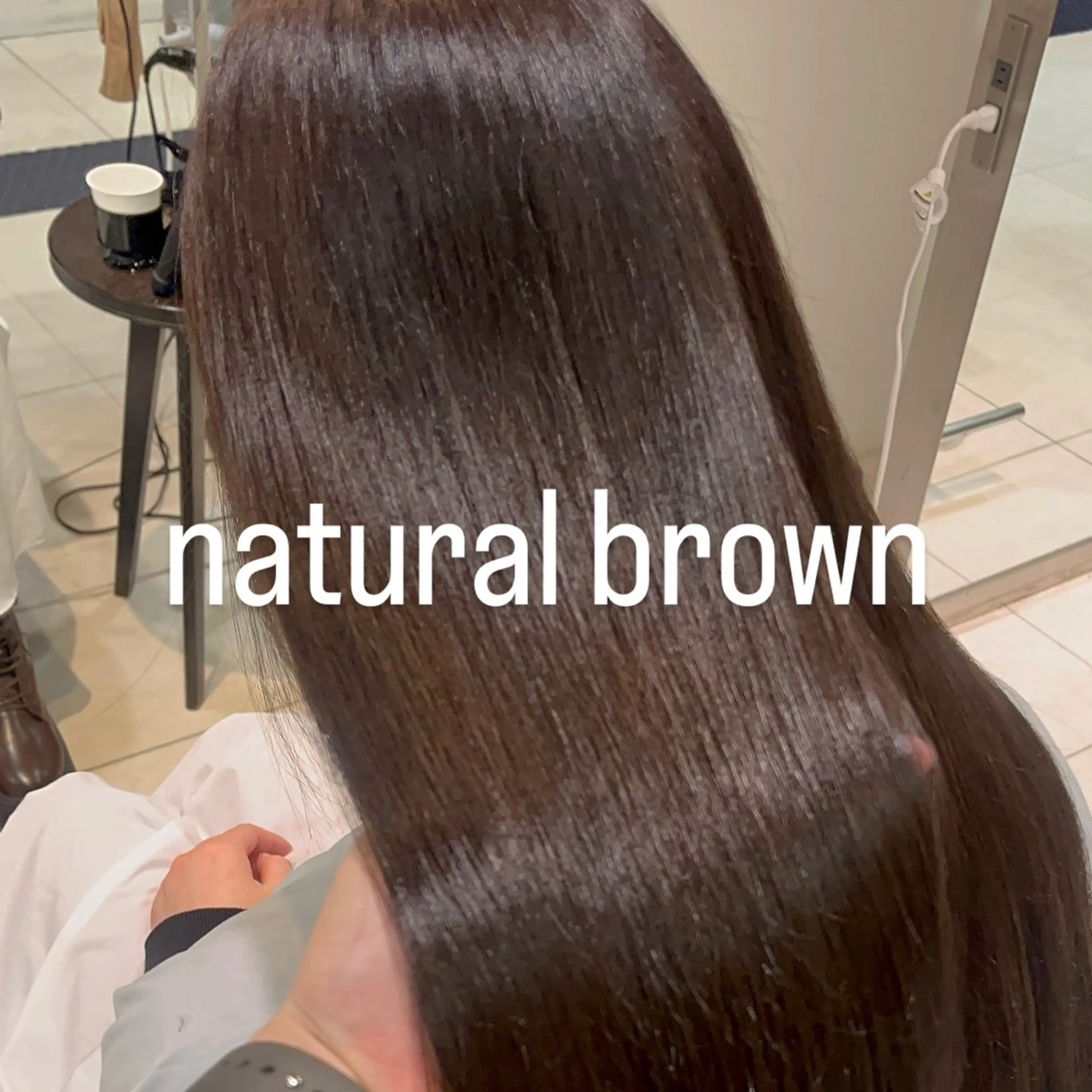 セミロング カラー ブラウンカラー ヘアカラー トリートメント trico心斎橋 ナツミのヘアスタイル