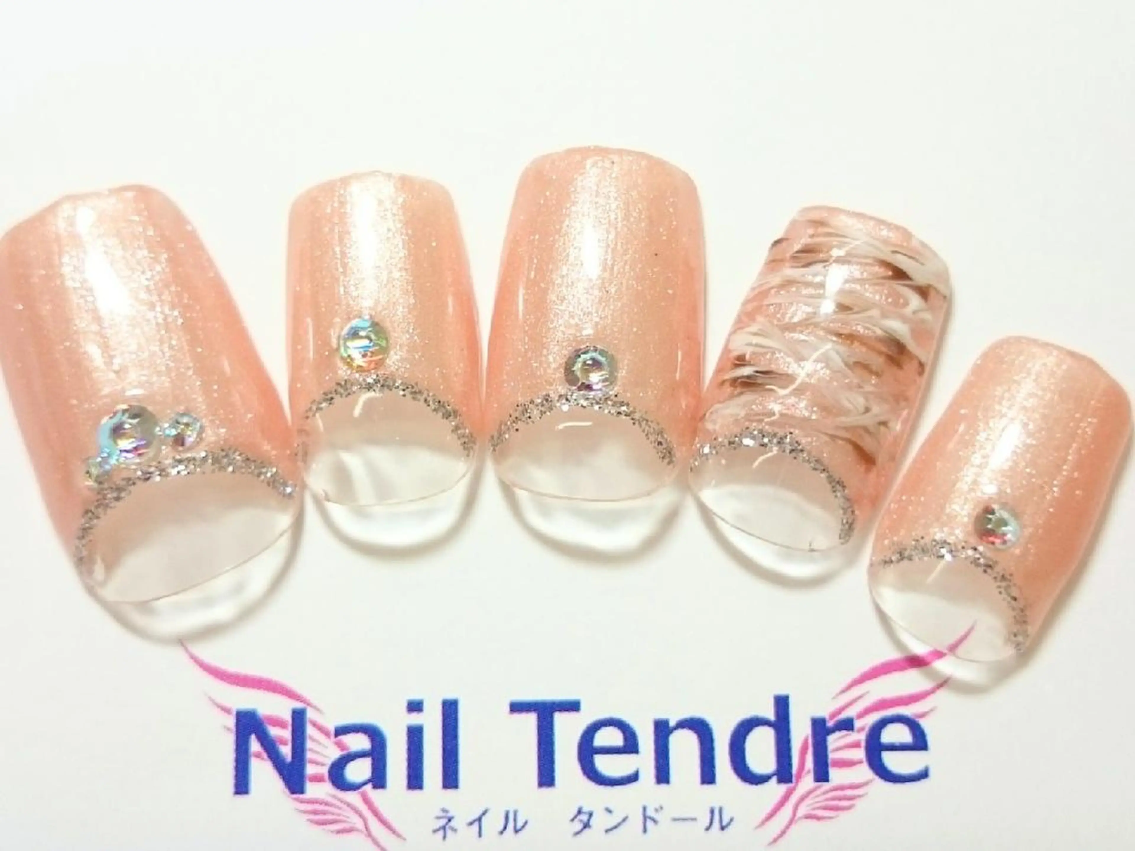 ネイル アートネイル ジェルネイル ソフトジェル ストーンネイル ハンドネイル Nail  Tendreのネイルデザイン