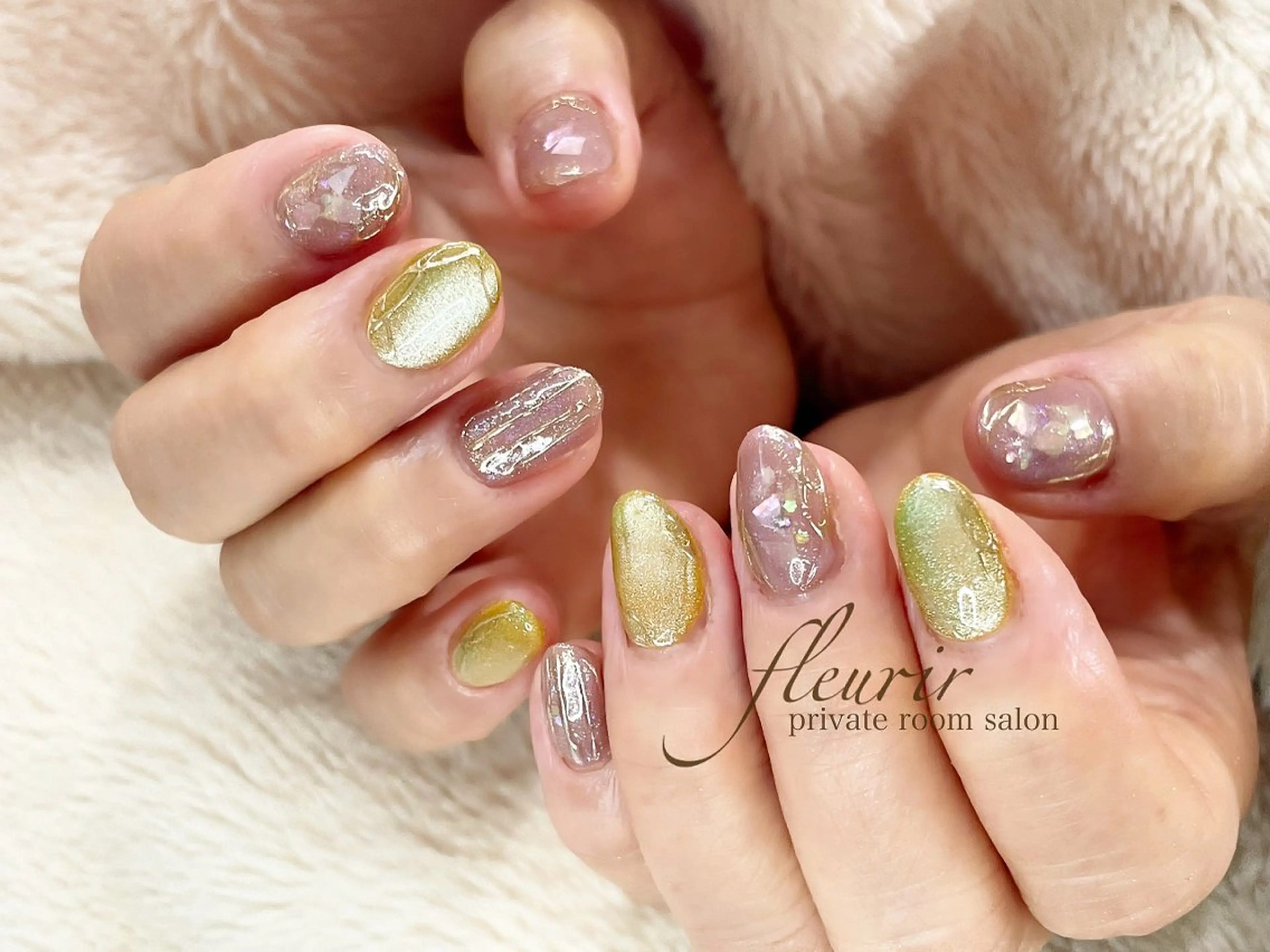 ネイル マグネットネイル フルリール 【プライベートサロンのネイルデザイン