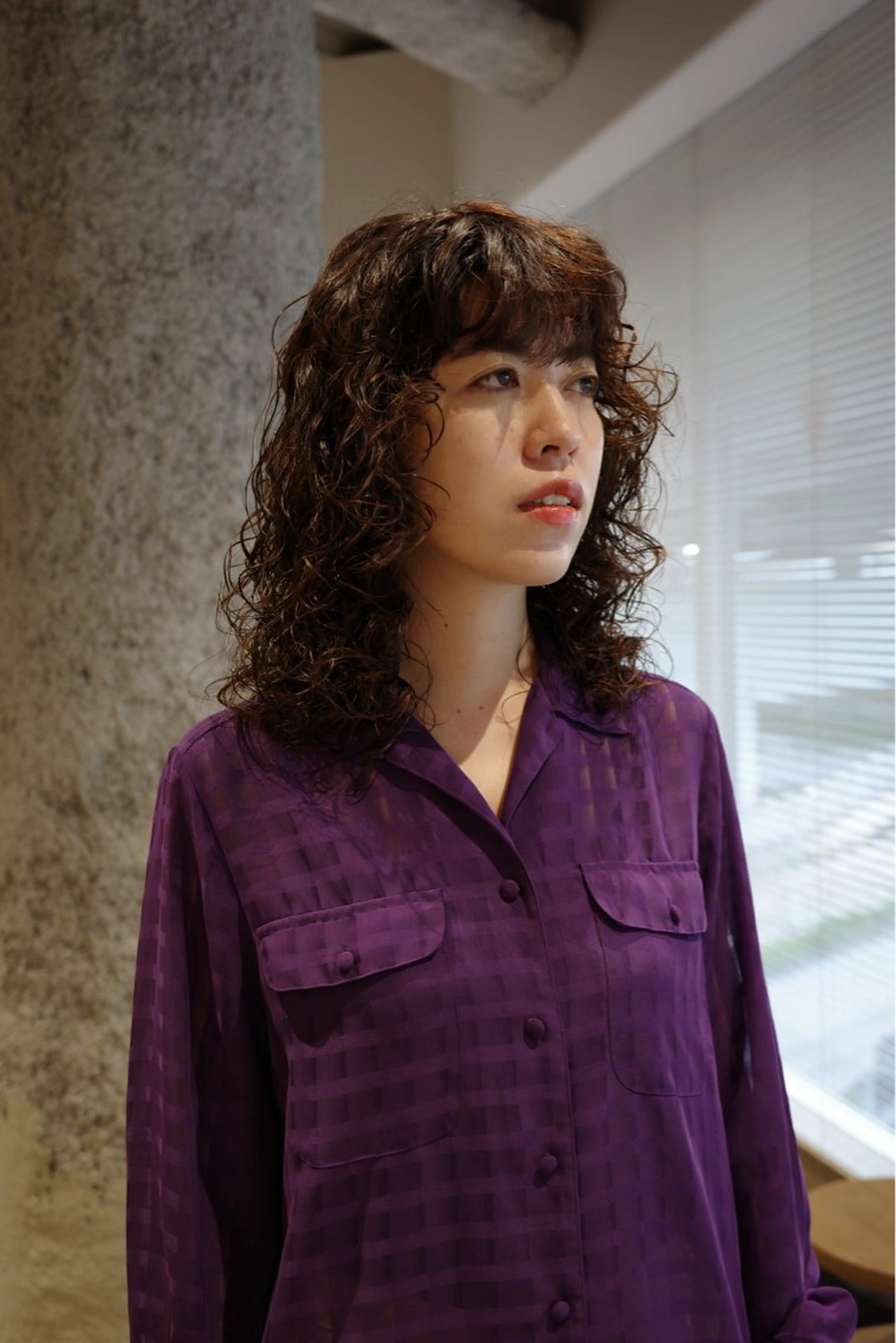 ロング パーマ 未 来カットモデル無料のヘアスタイル