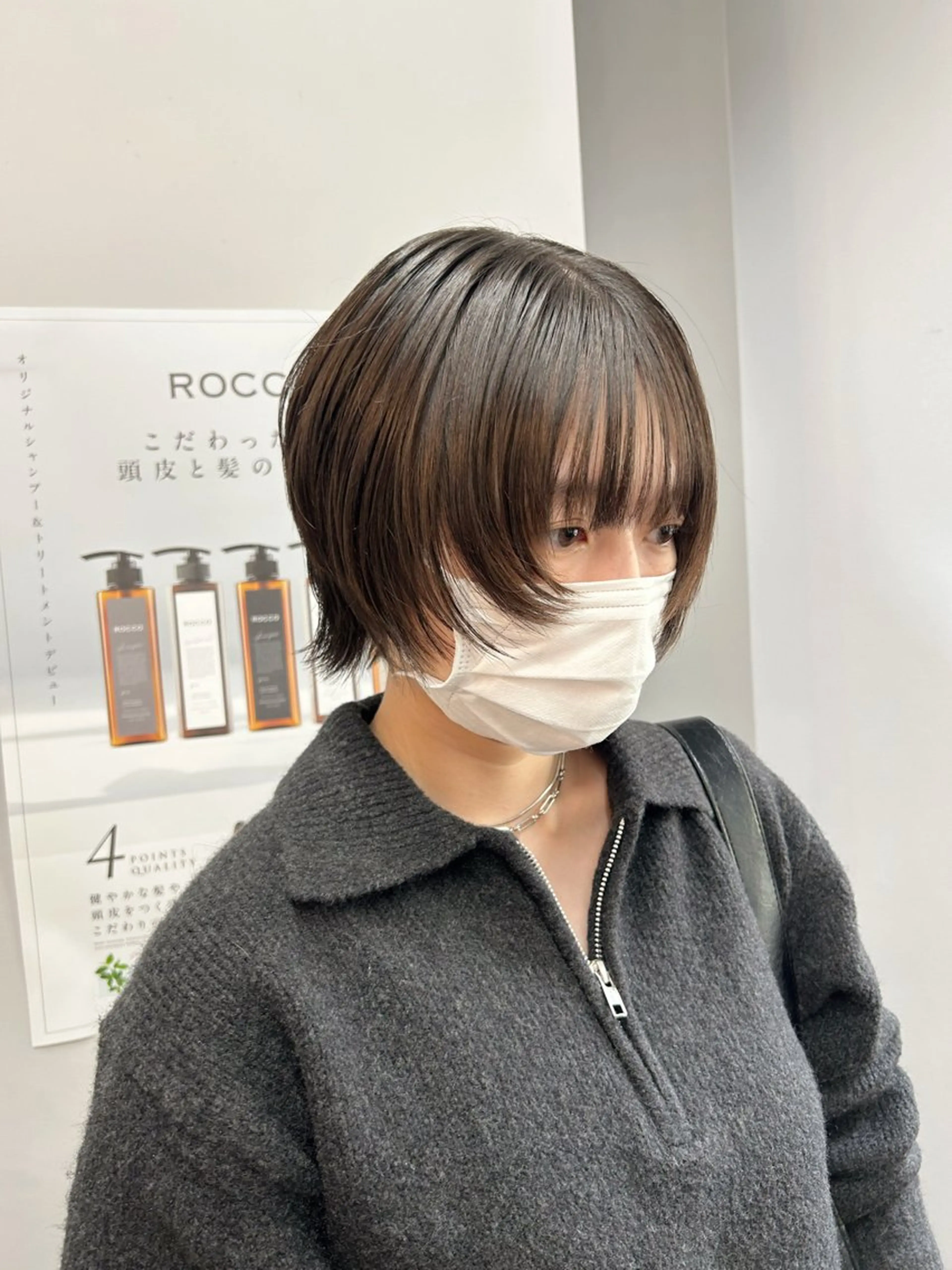 ショート カラー レイヤーカット ウルフカット ウルフレイヤー カット ヘアカラー トリートメント ROCCOeast Rukaのヘアスタイル
