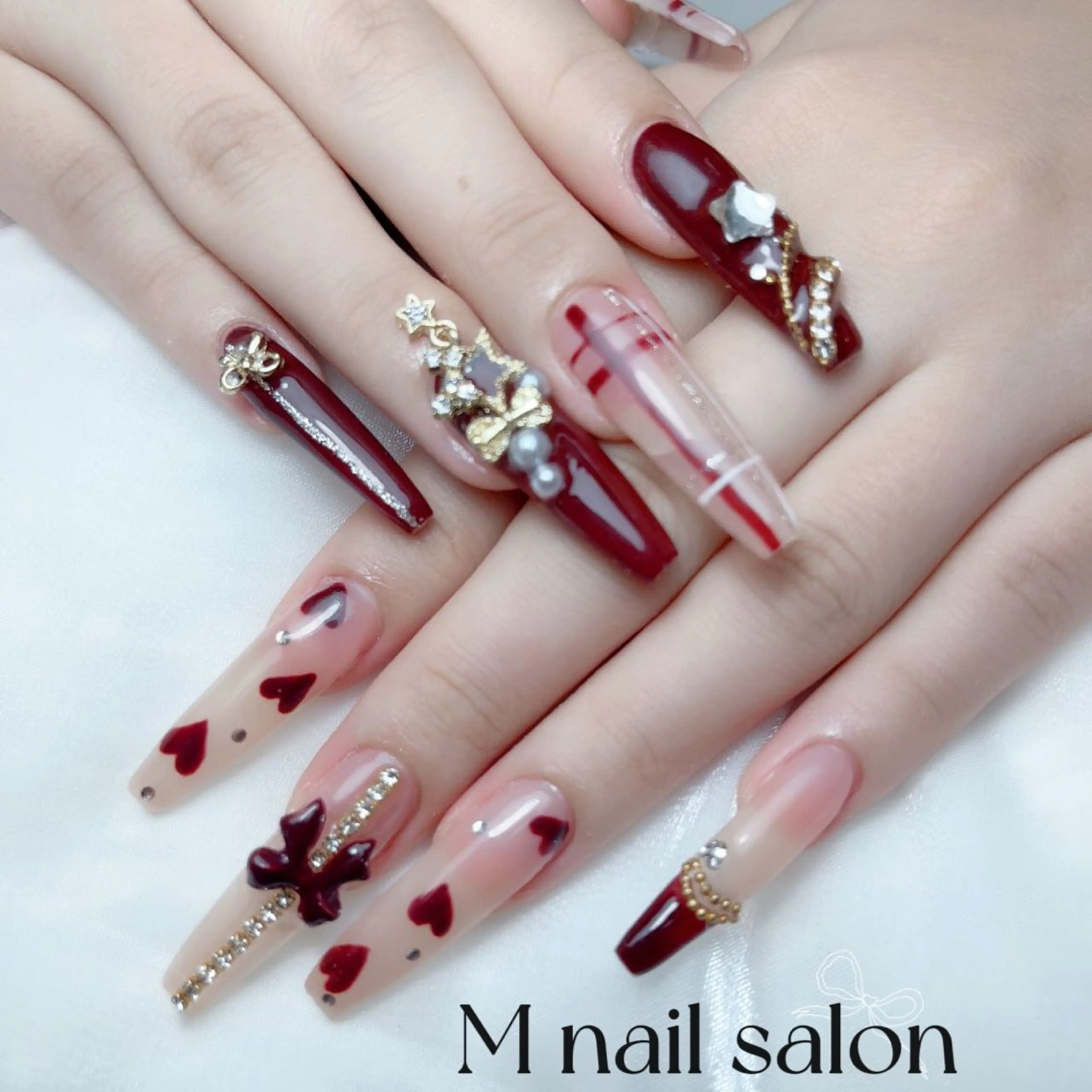 ネイル ハンドネイル M🌷nail 長さだし専門店のネイルデザイン