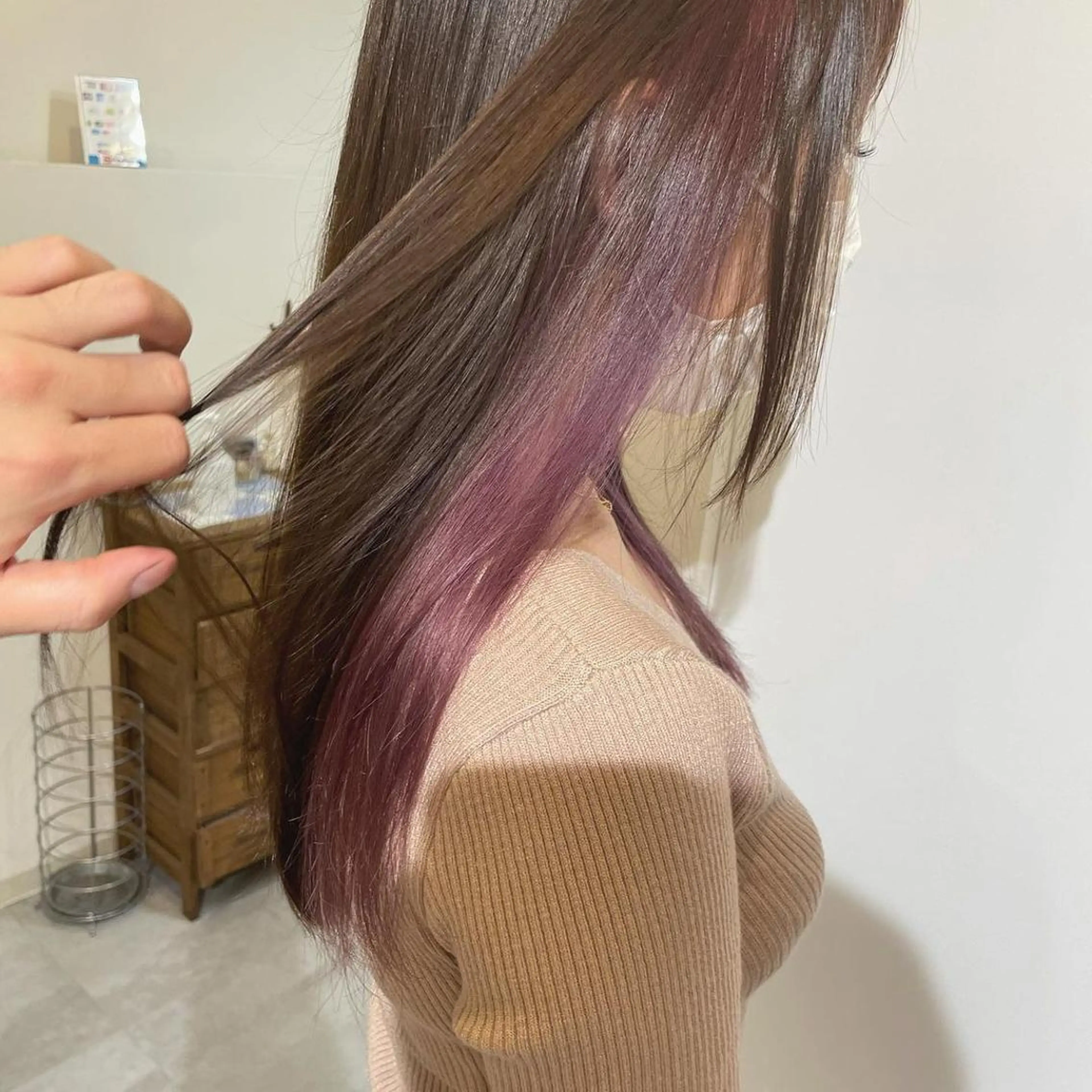 セミロング カラー 髪質改善 Noe心斎橋店のヘアスタイル