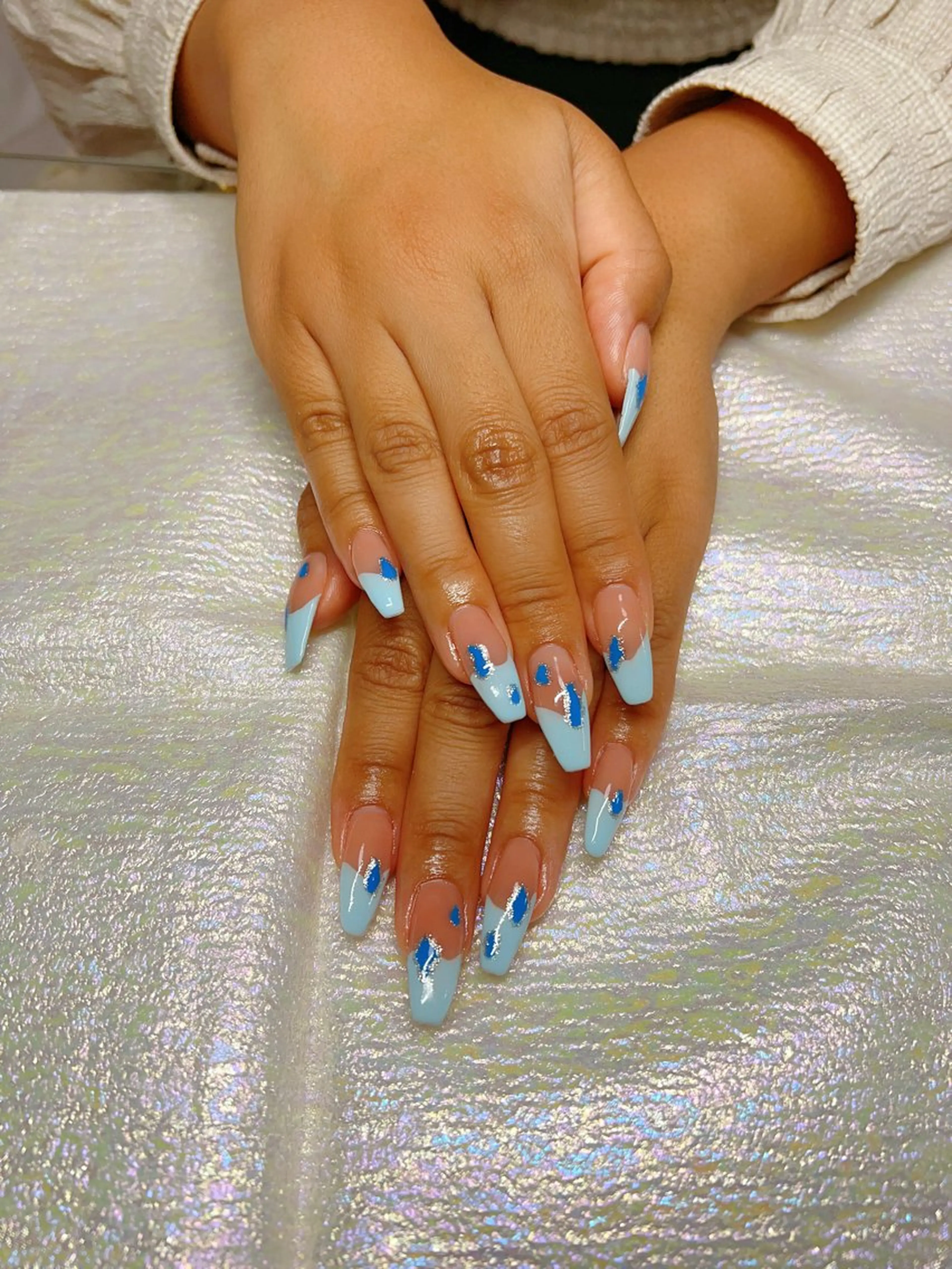 ロング ハンドネイル ハンドケア 💜MIYA nail川崎店のネイルデザイン